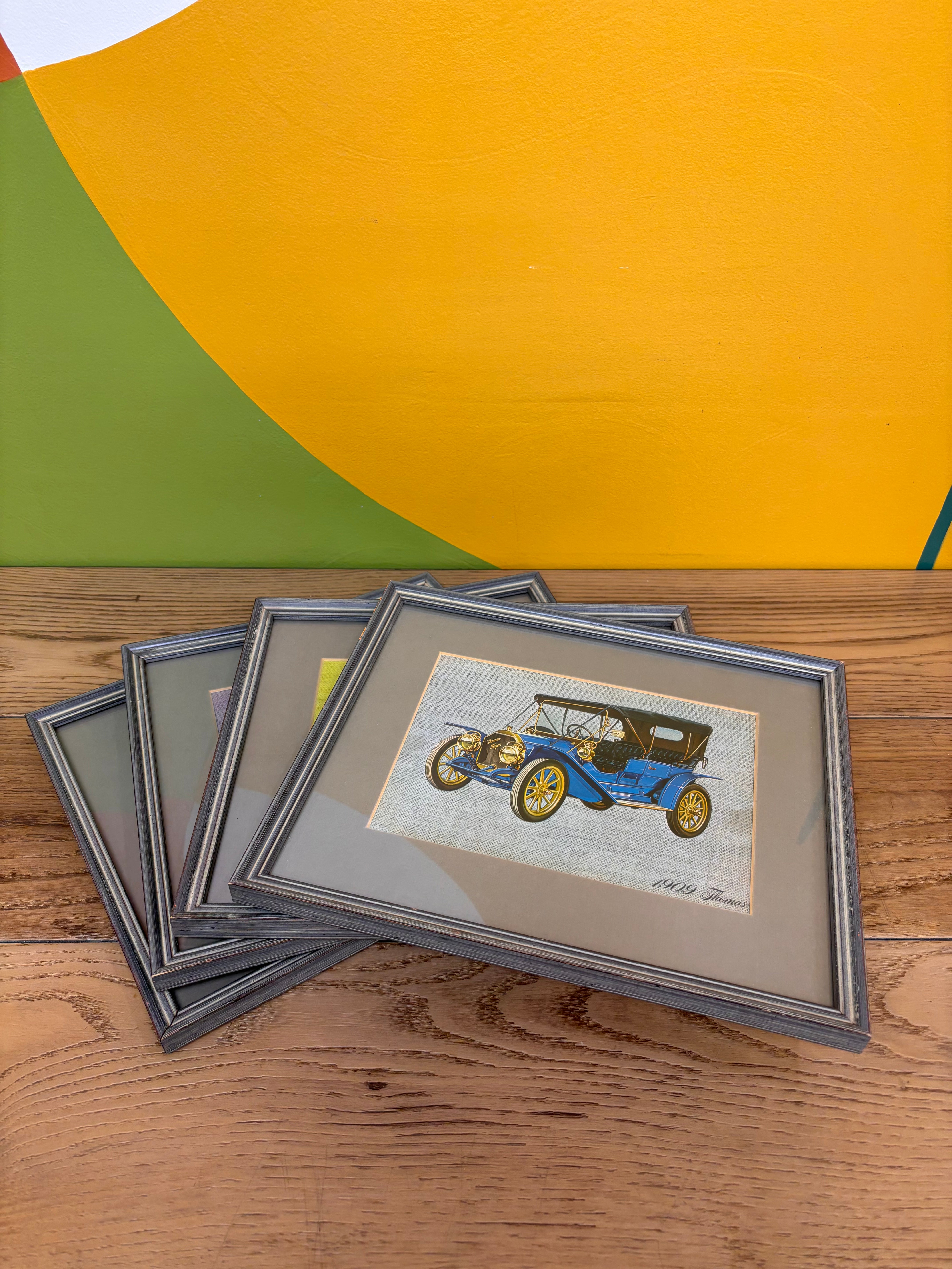 Set of 4 Framed Car Photos