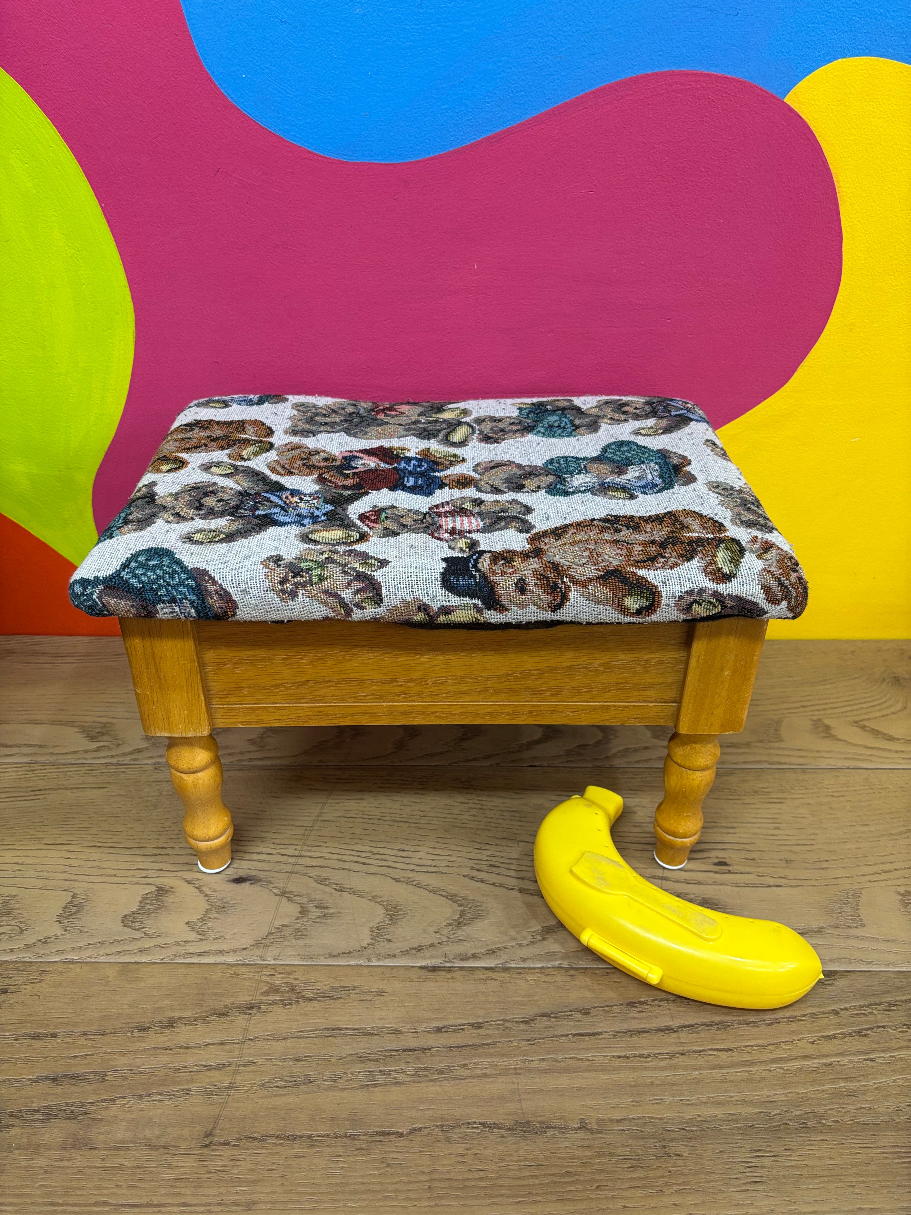 Teddy Bear Storage Stool