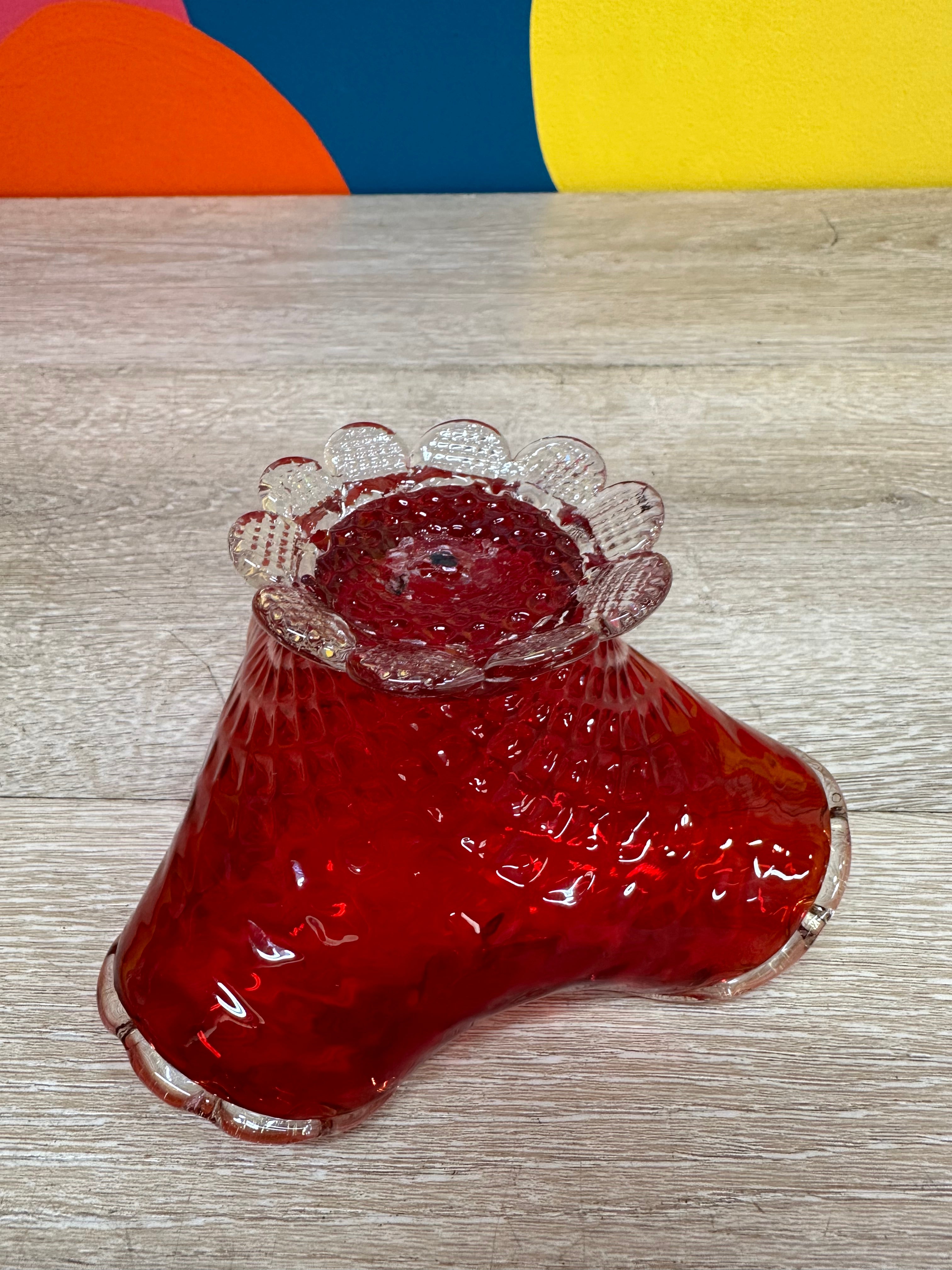 Red Ruby Glass Dish