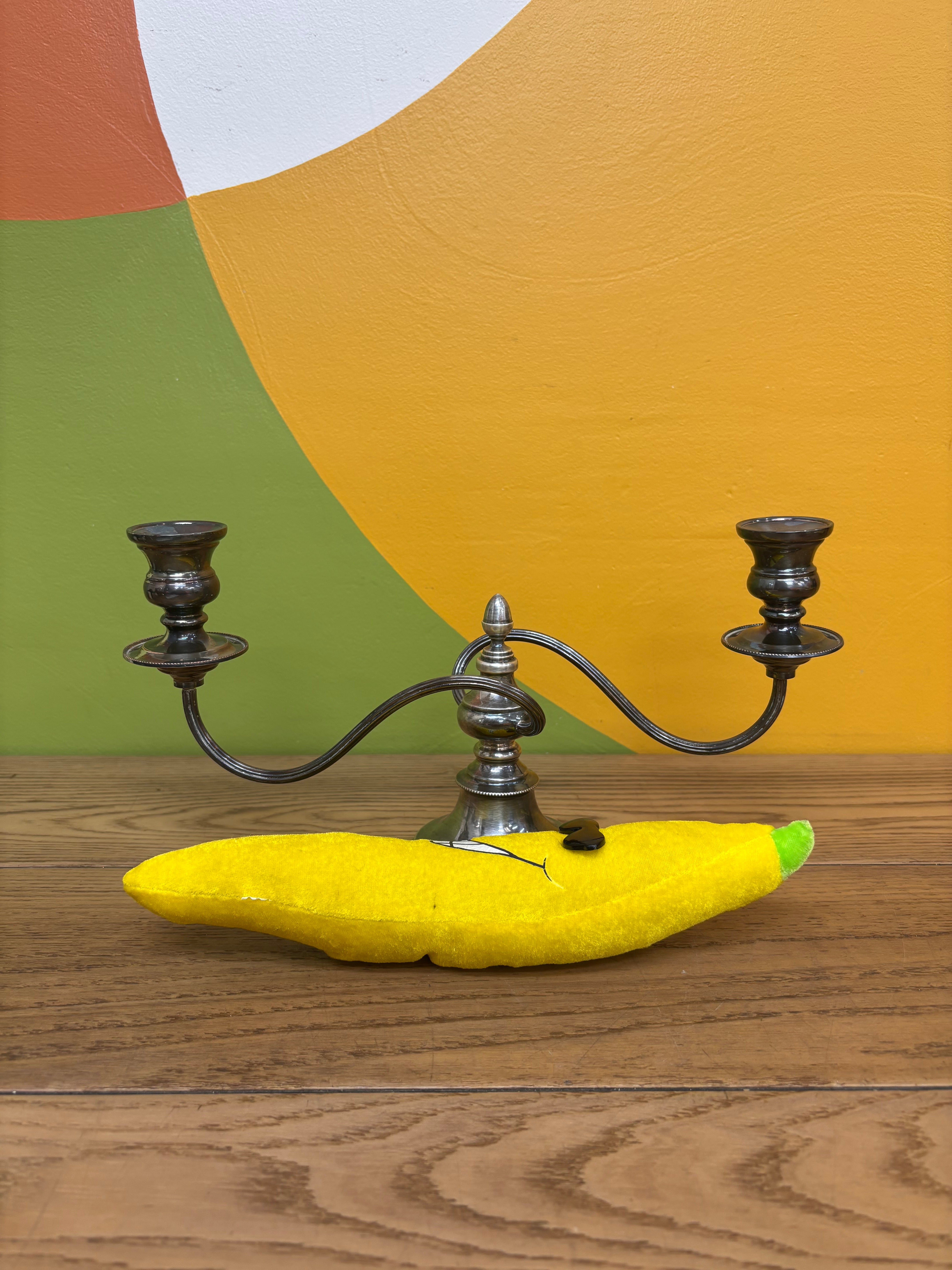Silver Two-Arm Candelabra