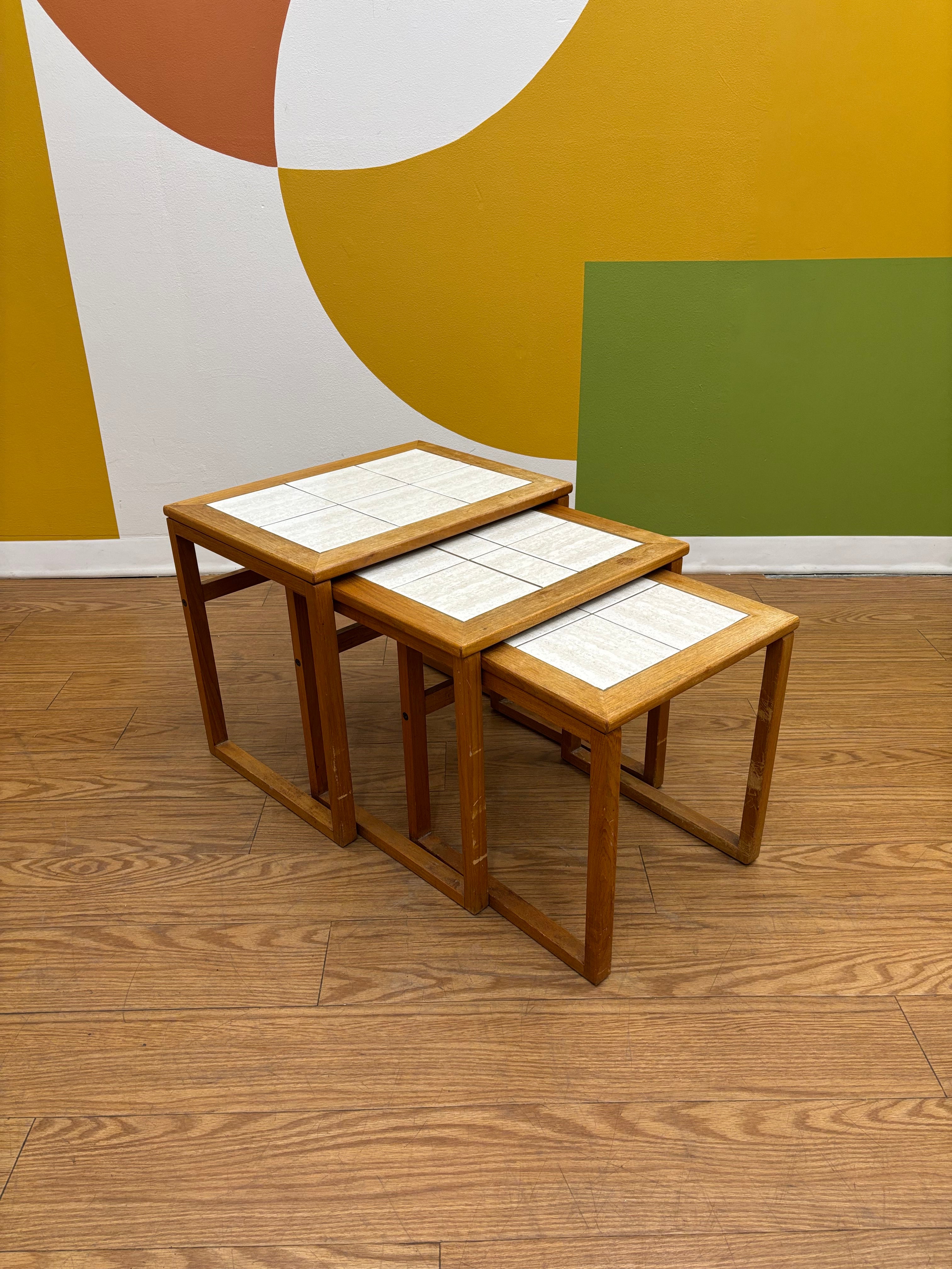 Tile Top Nesting Tables (Made in Denmark)