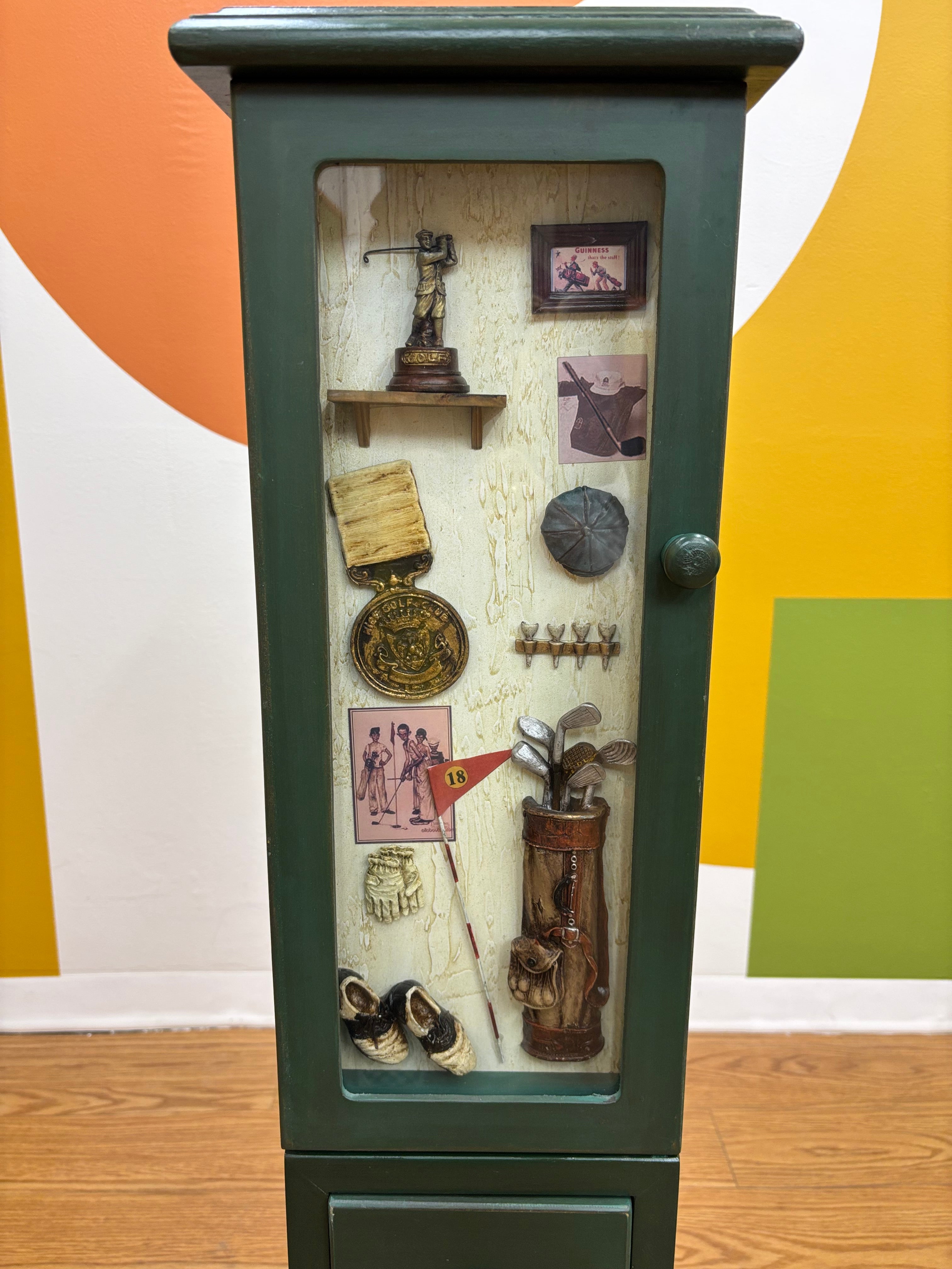 Golf Themed Narrow Cabinet
