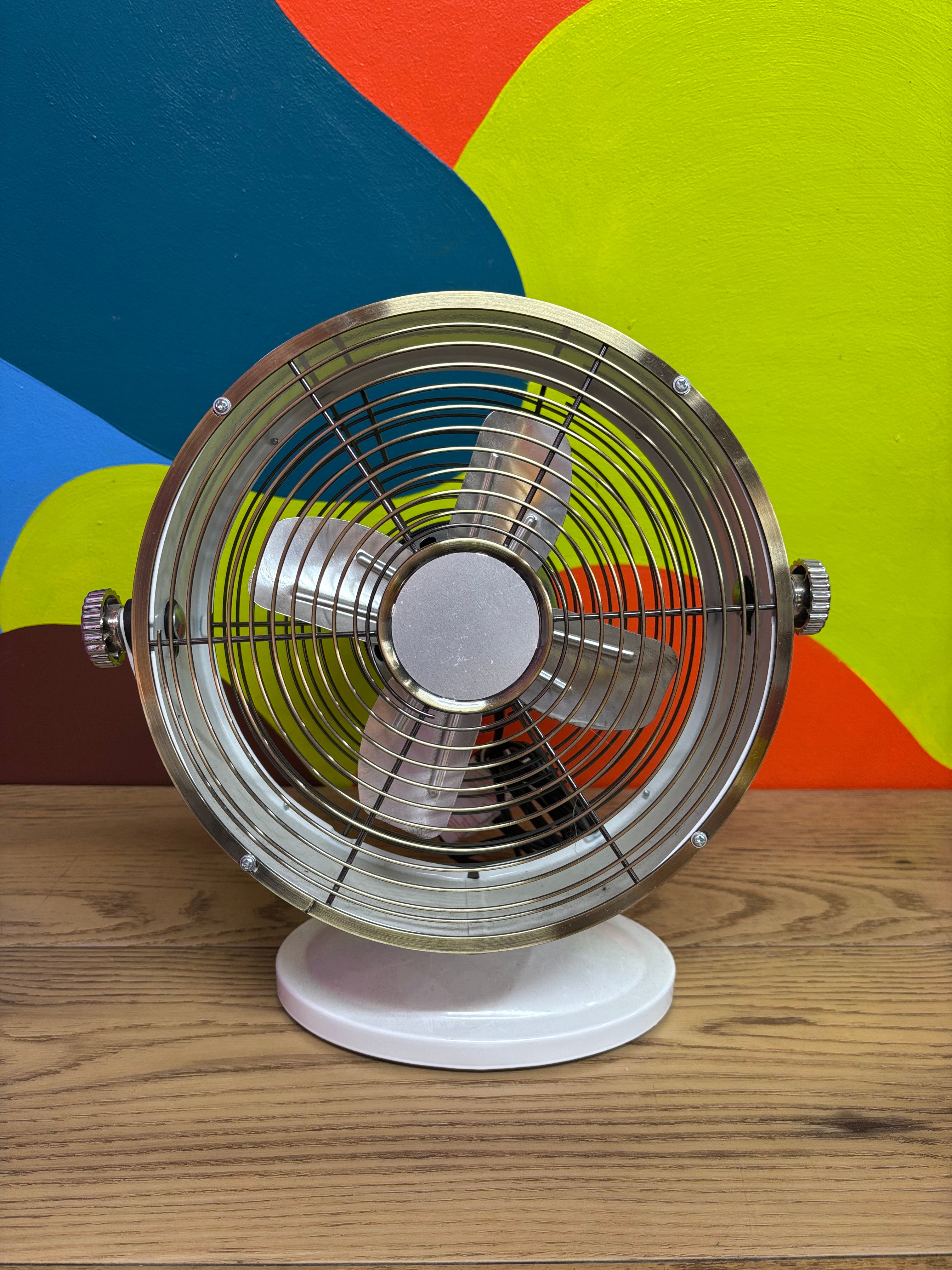 White Electric Table Fan