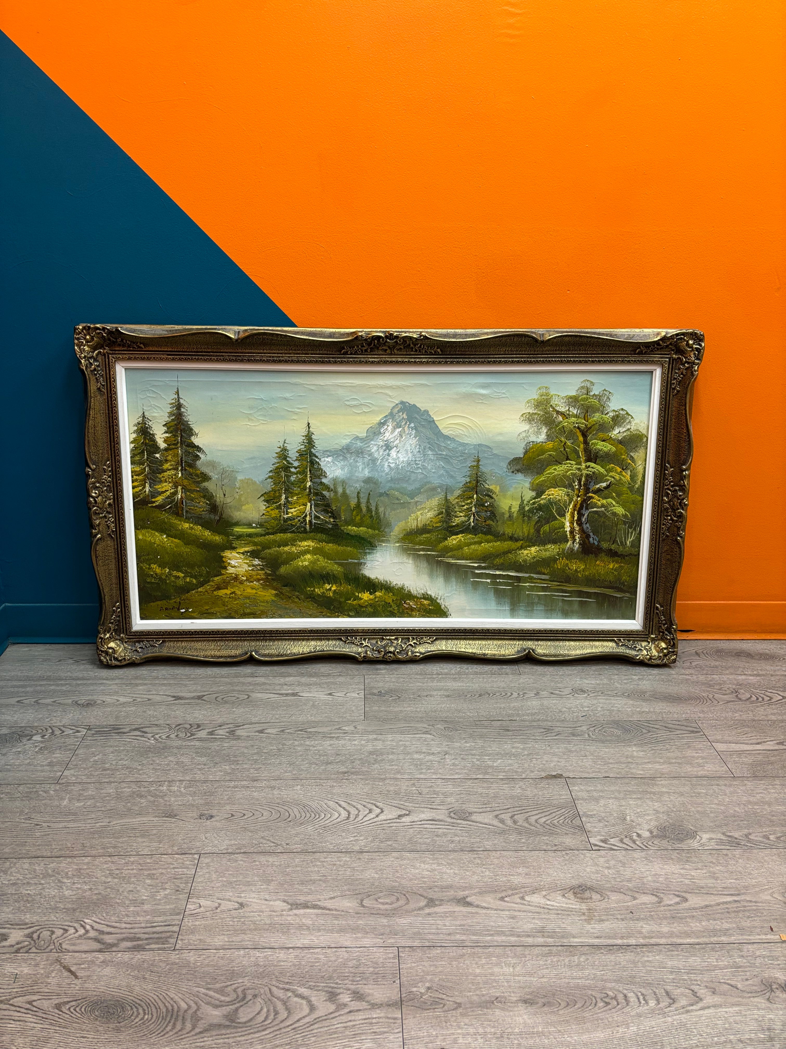 Large Gold Framed Mountain Print