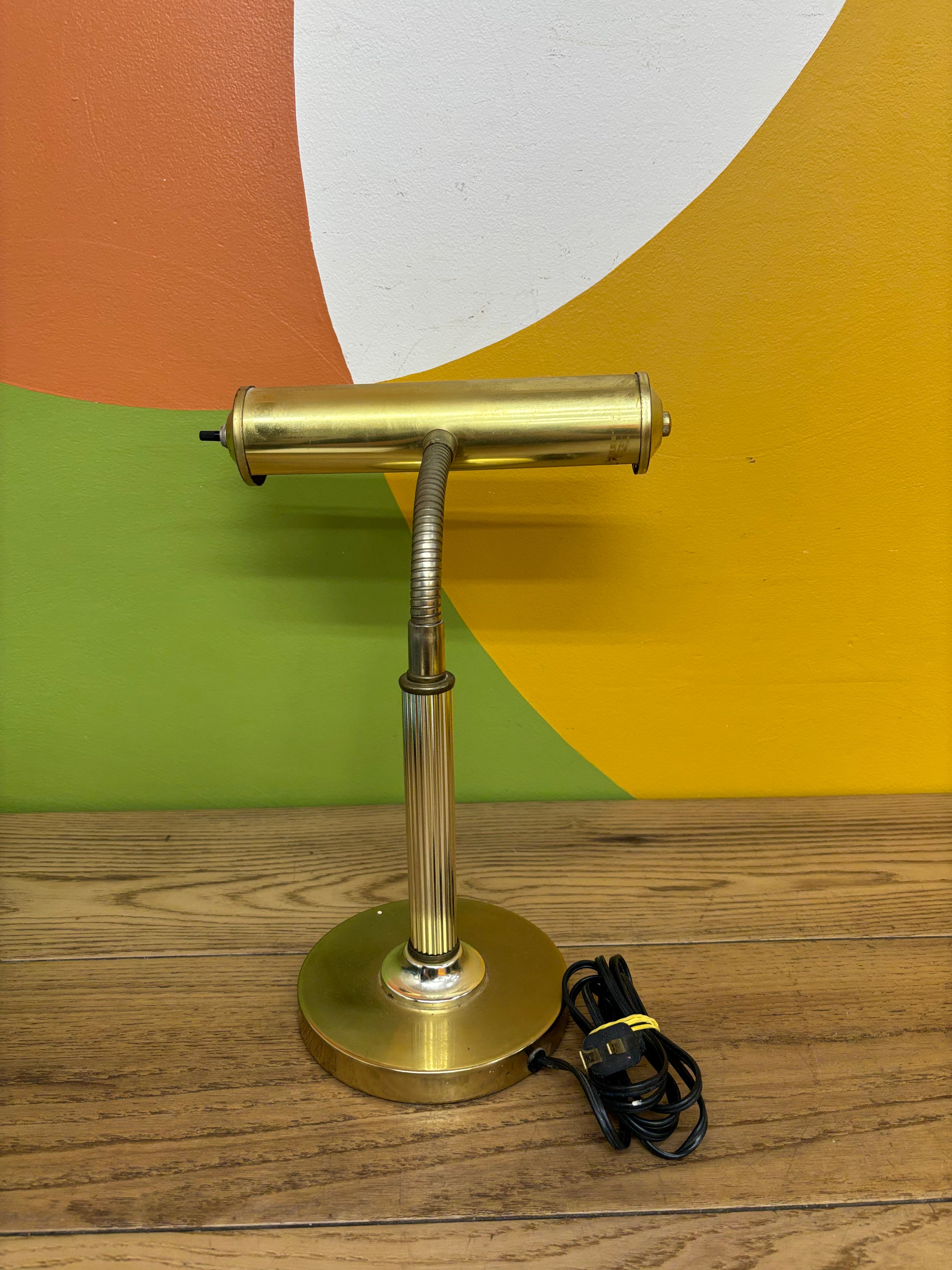 Gold Gooseneck Table Lamp