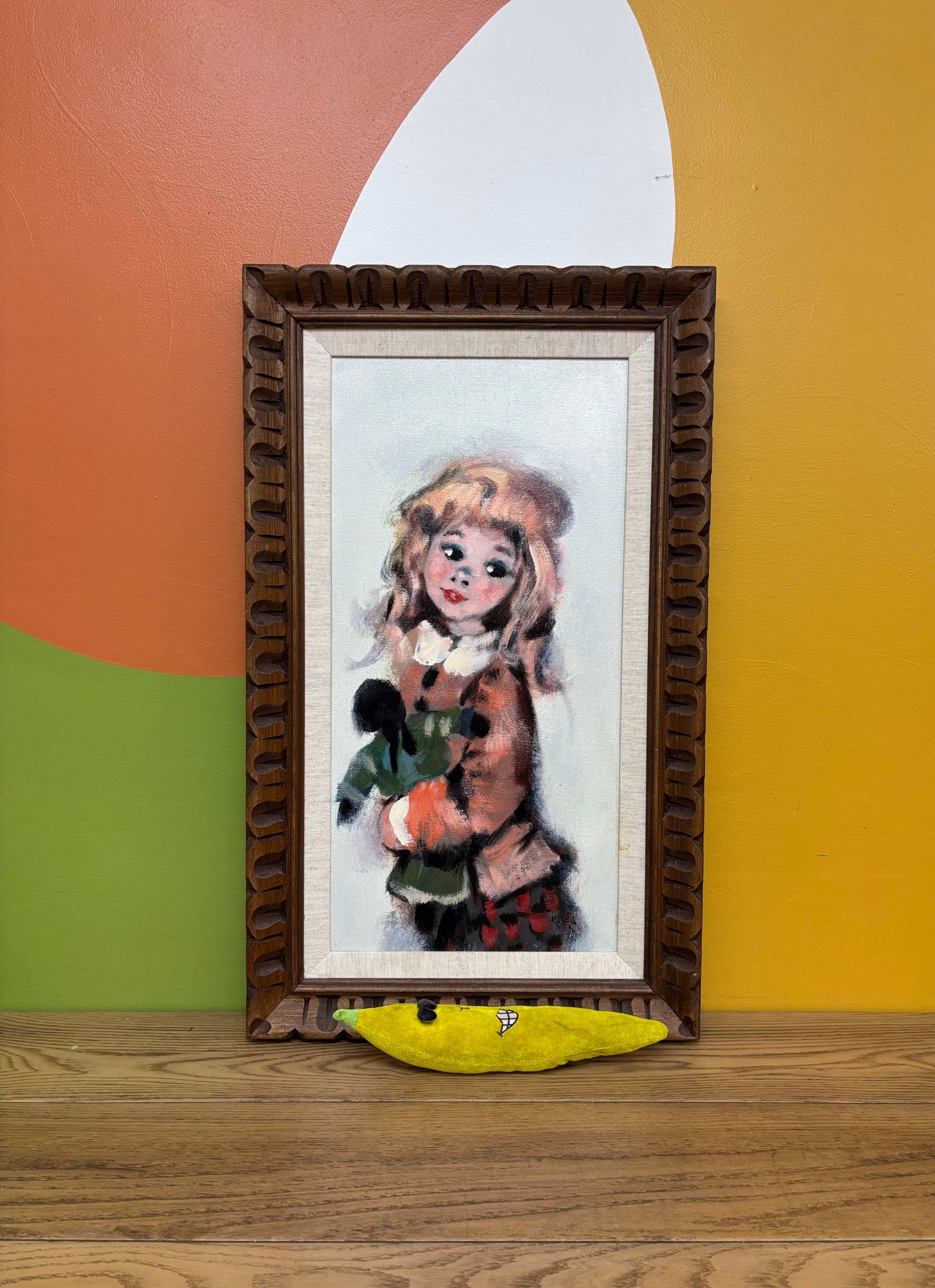 Big Eyes Framed Painting
