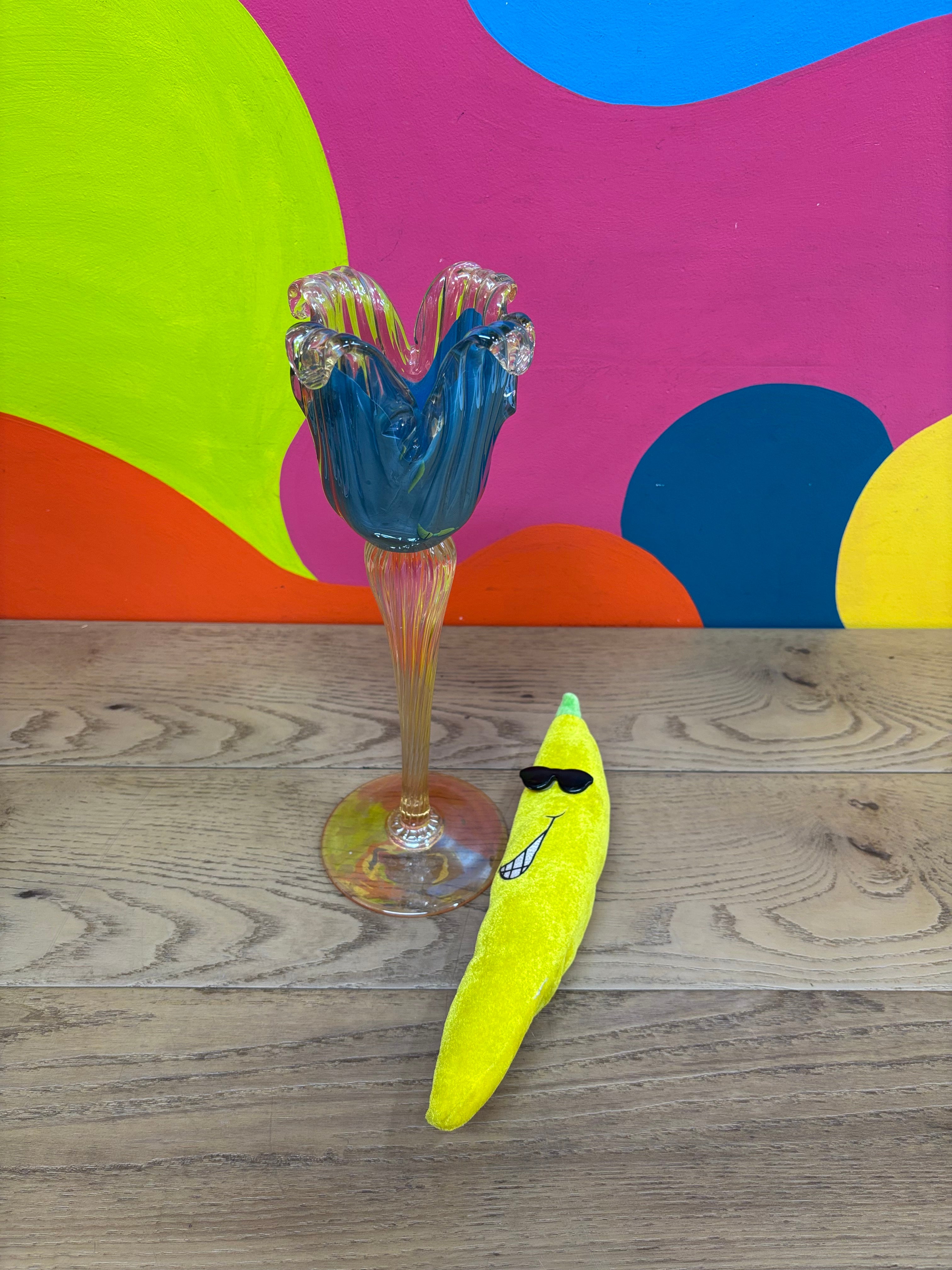 Tall Murano Glass Tulip Candle Holder #2