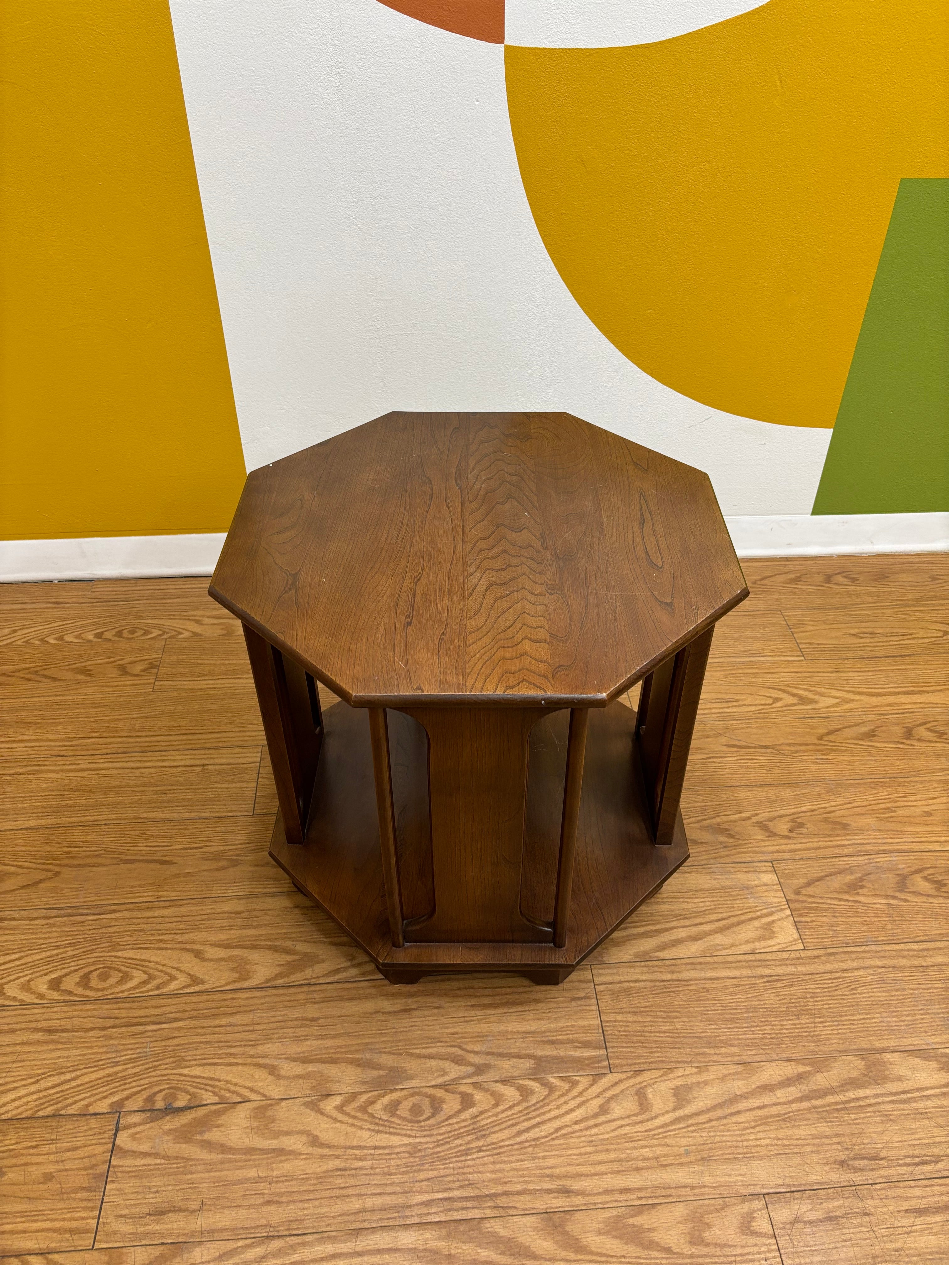 Hexagon Wood Side Table