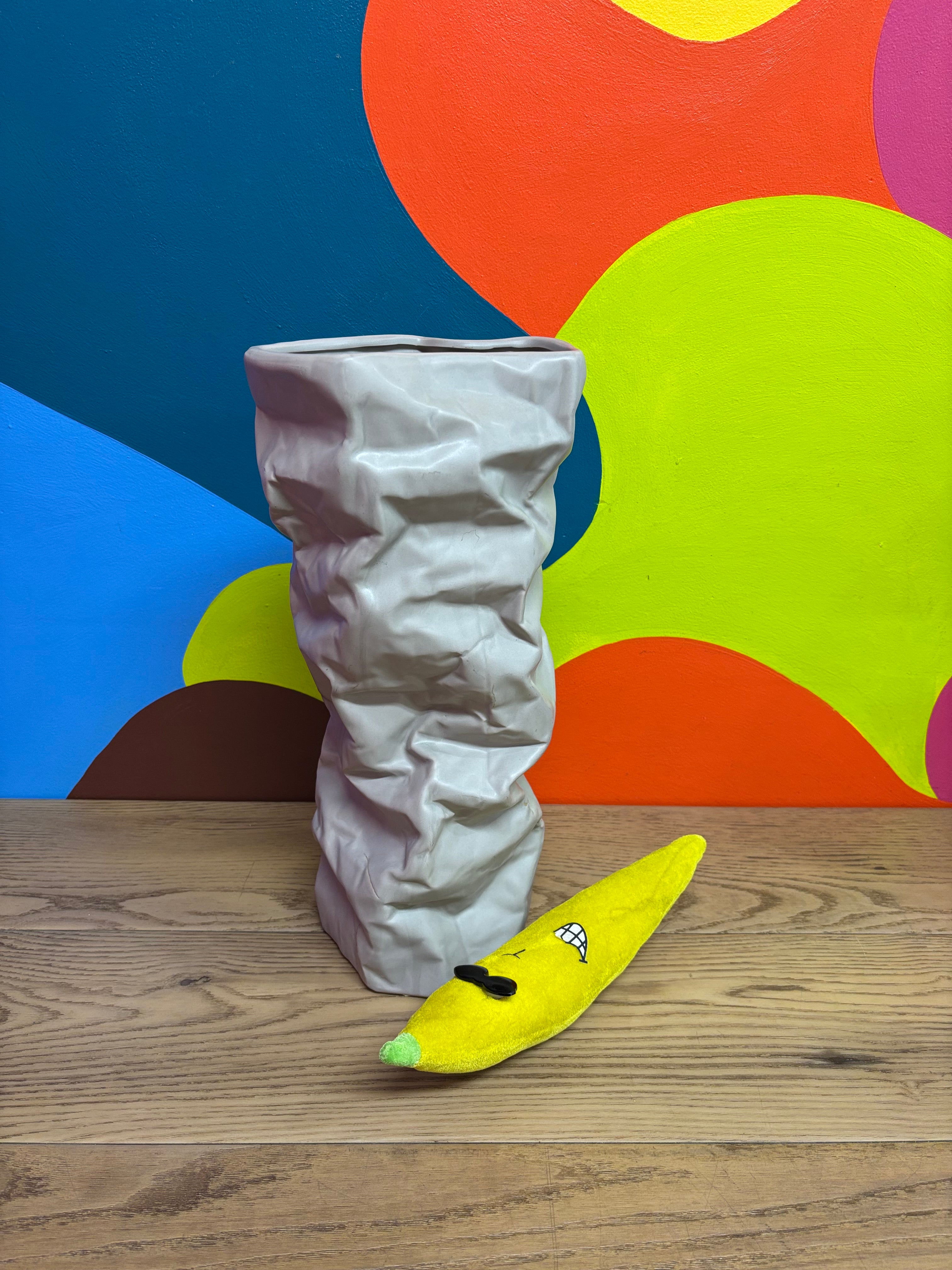 Crumpled Ceramic Vase