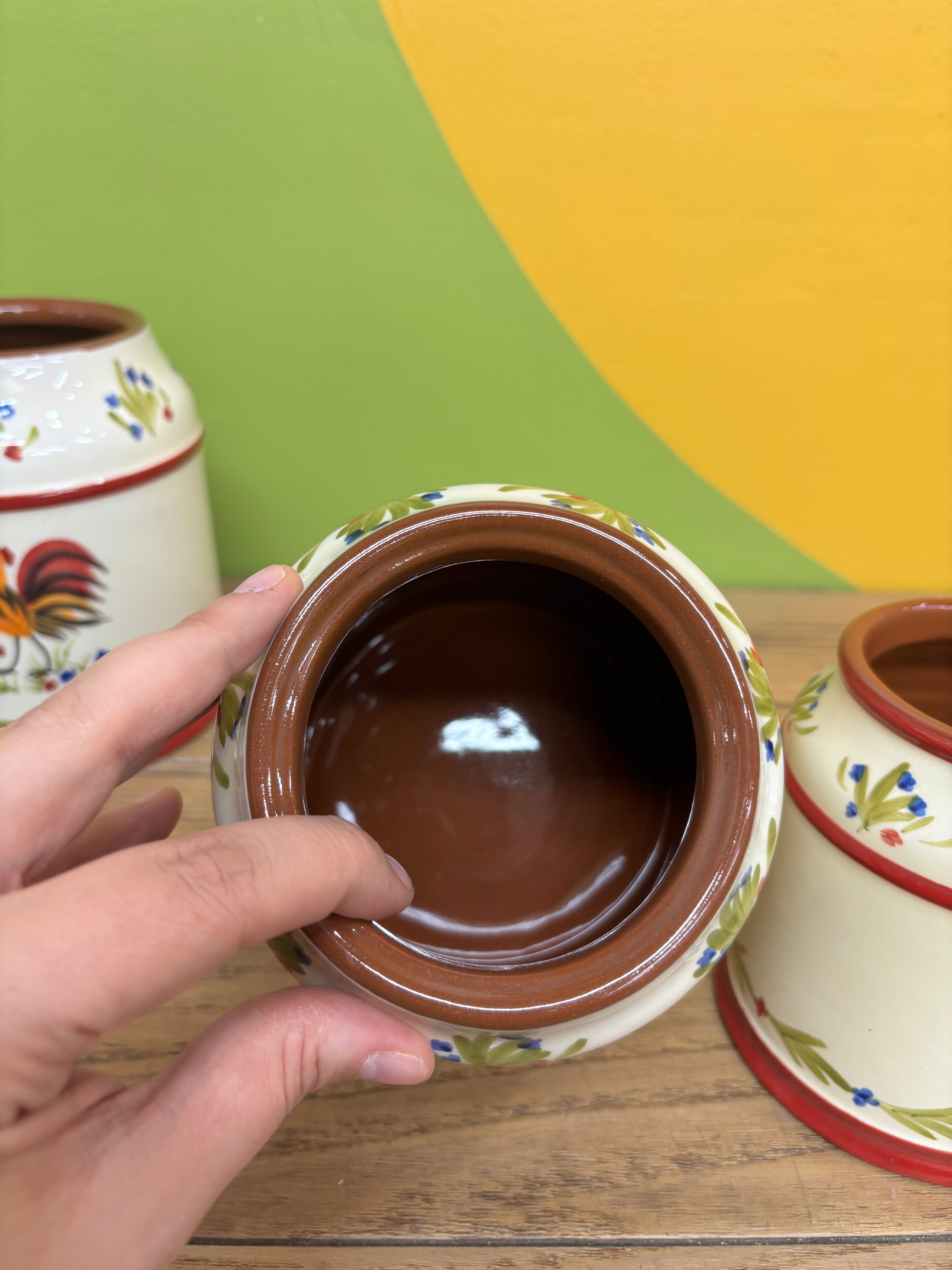 Avon Rooster Canisters