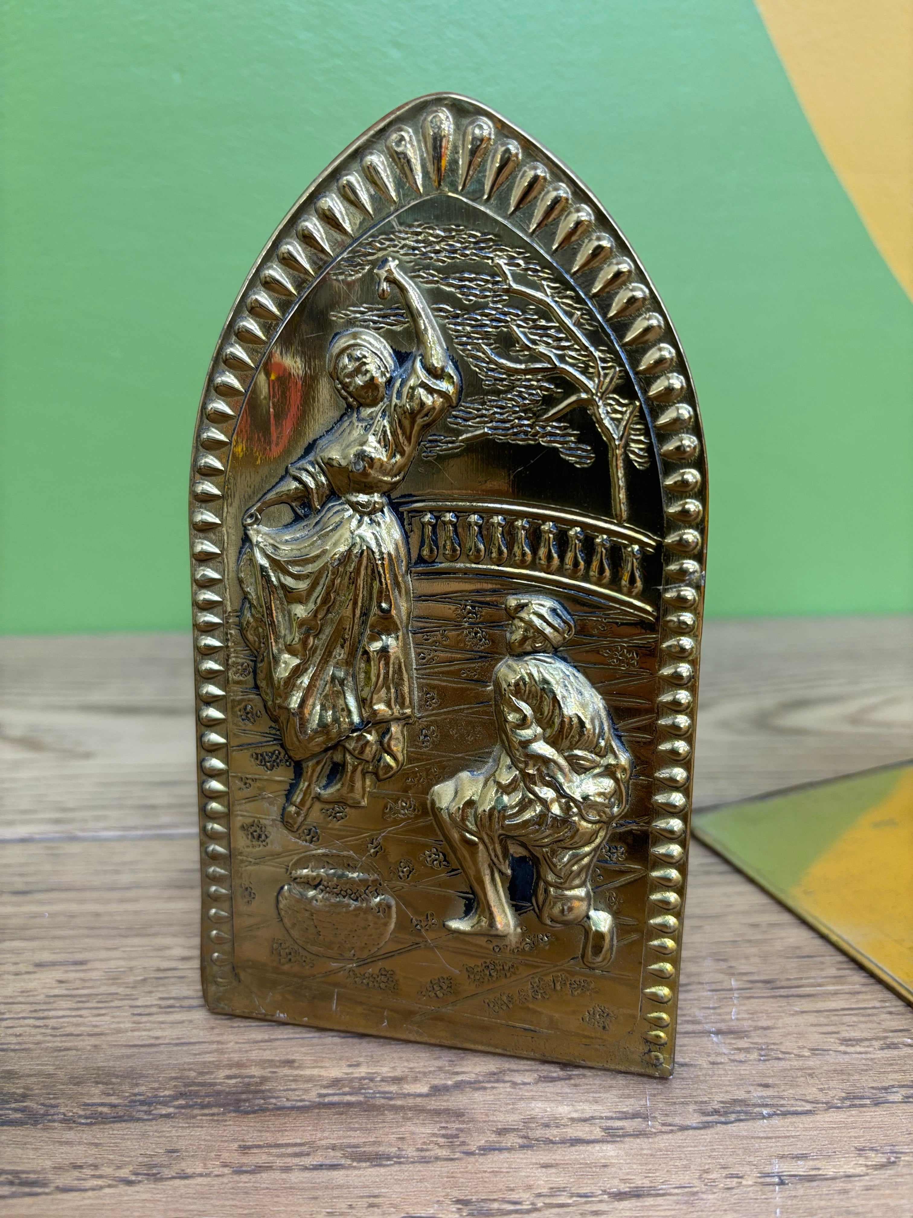 Gold Toned Bookends
