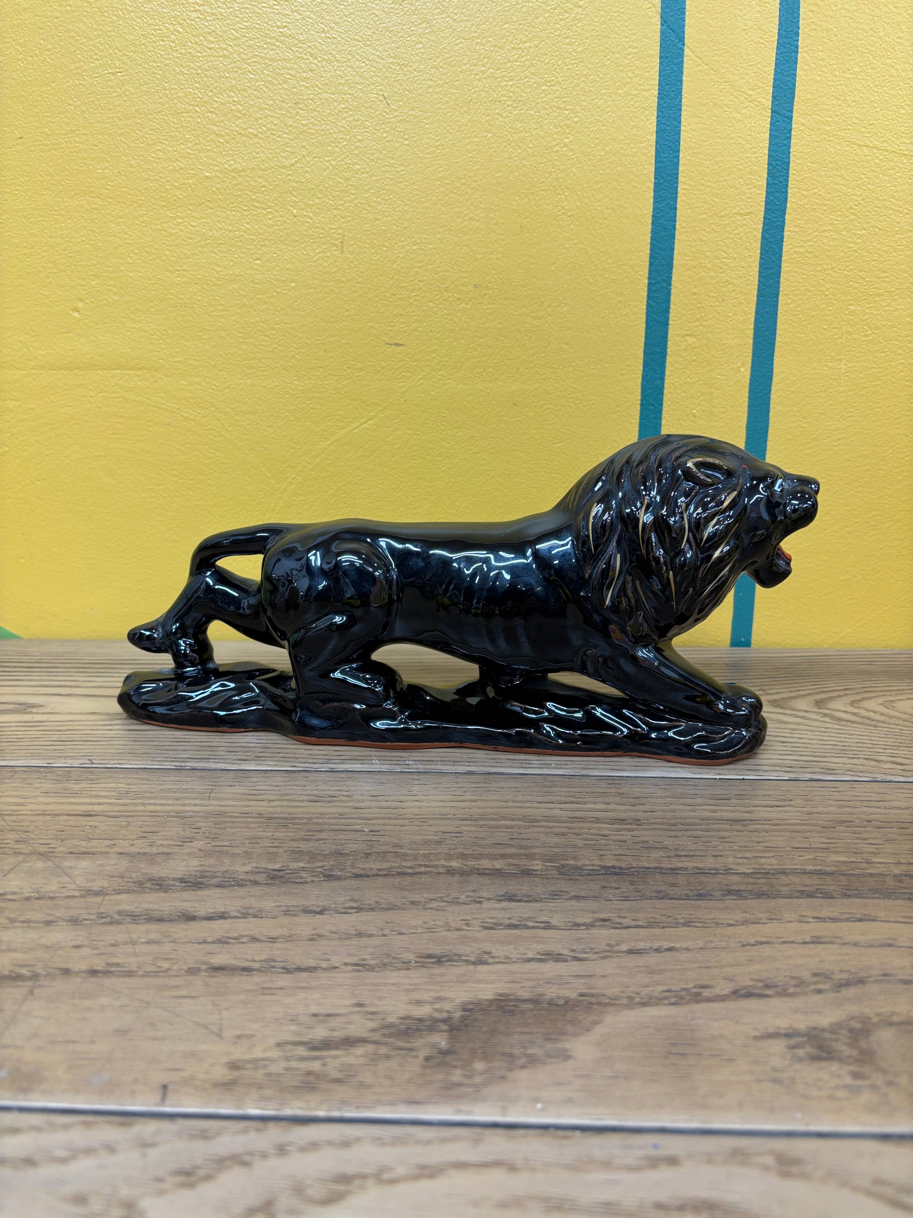 Black Lion Figurine