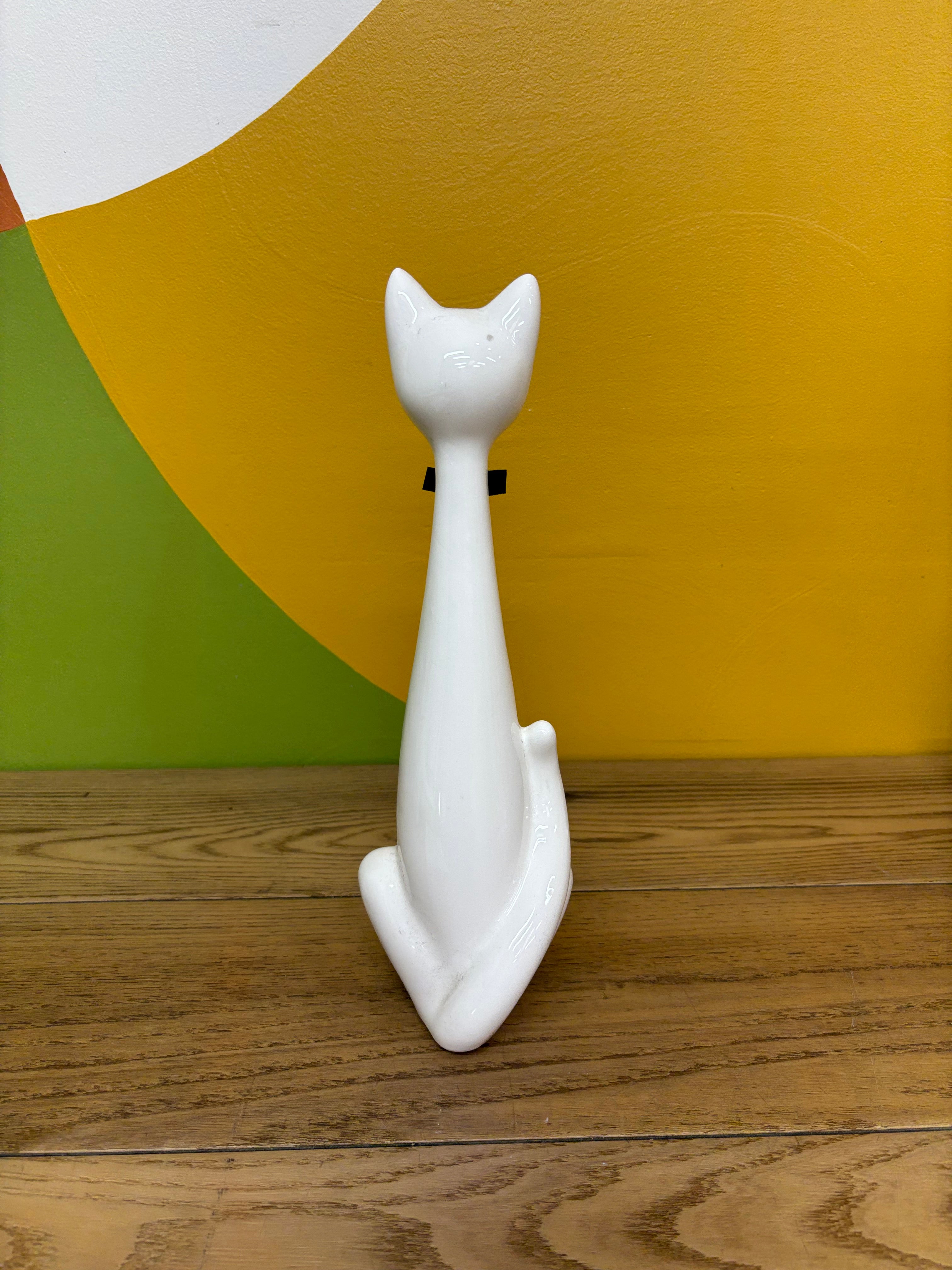 White Ceramic Cat