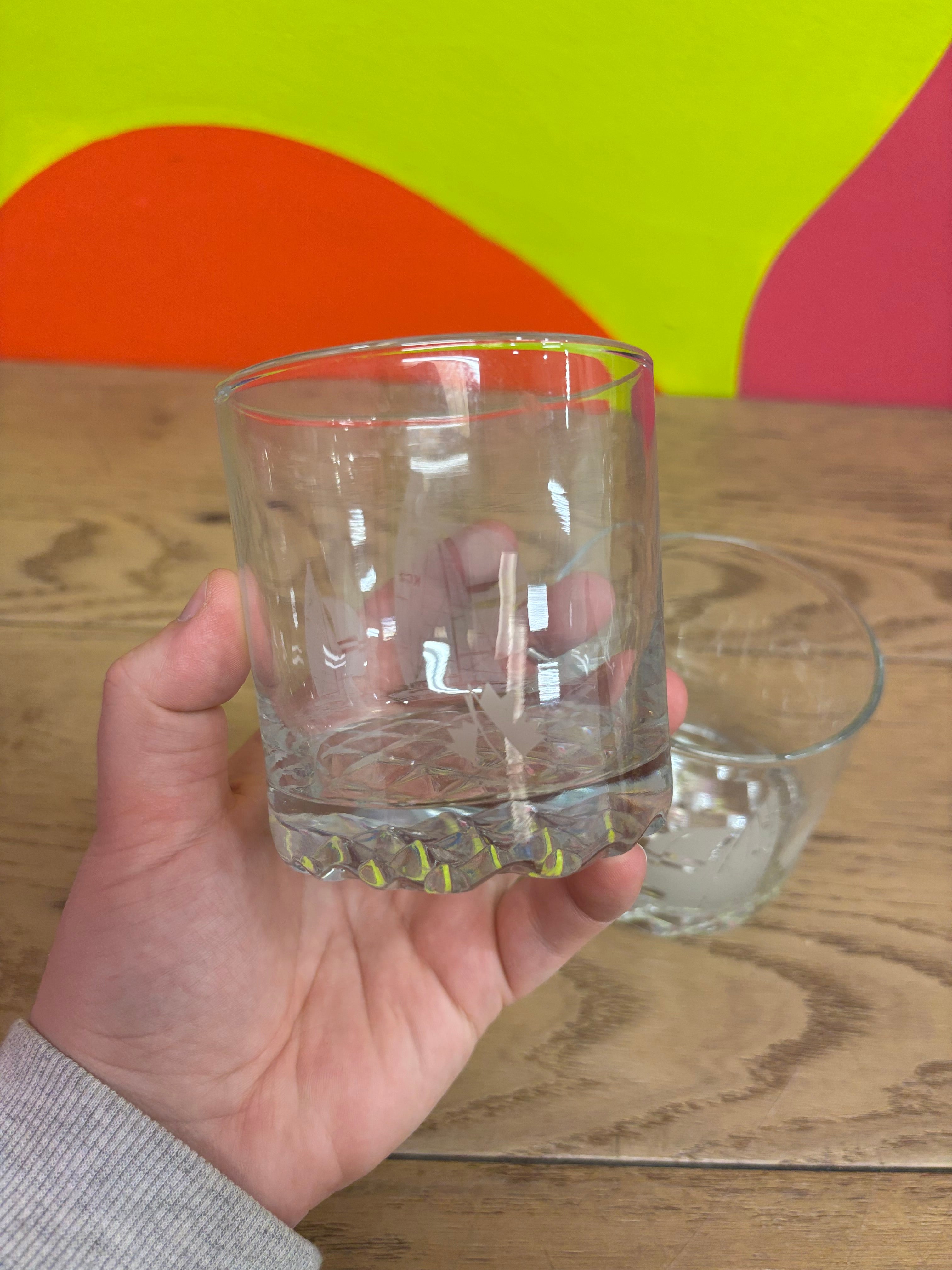 (2) Nautical Themed Glasses