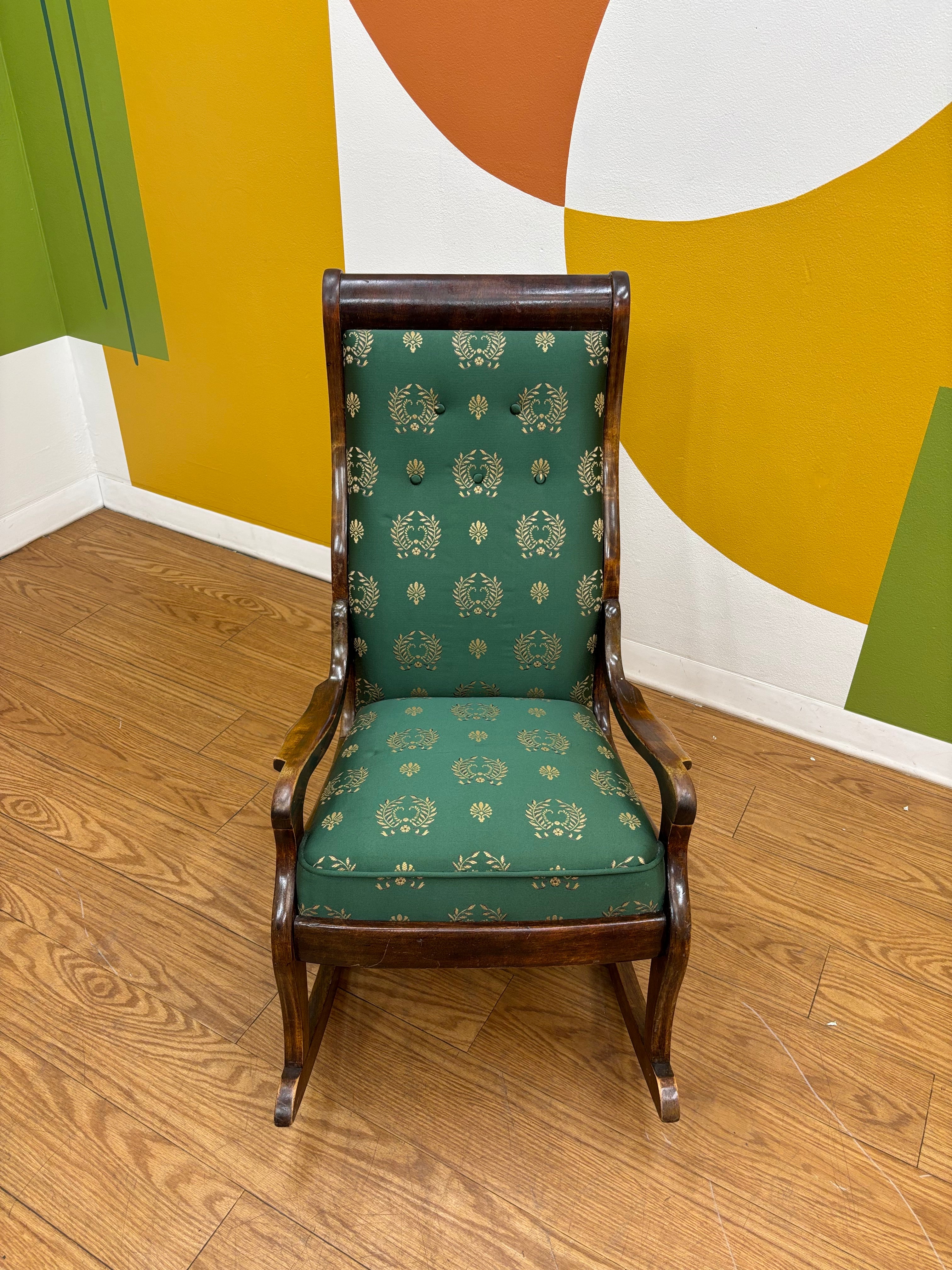 Green Wood Rocking Chair