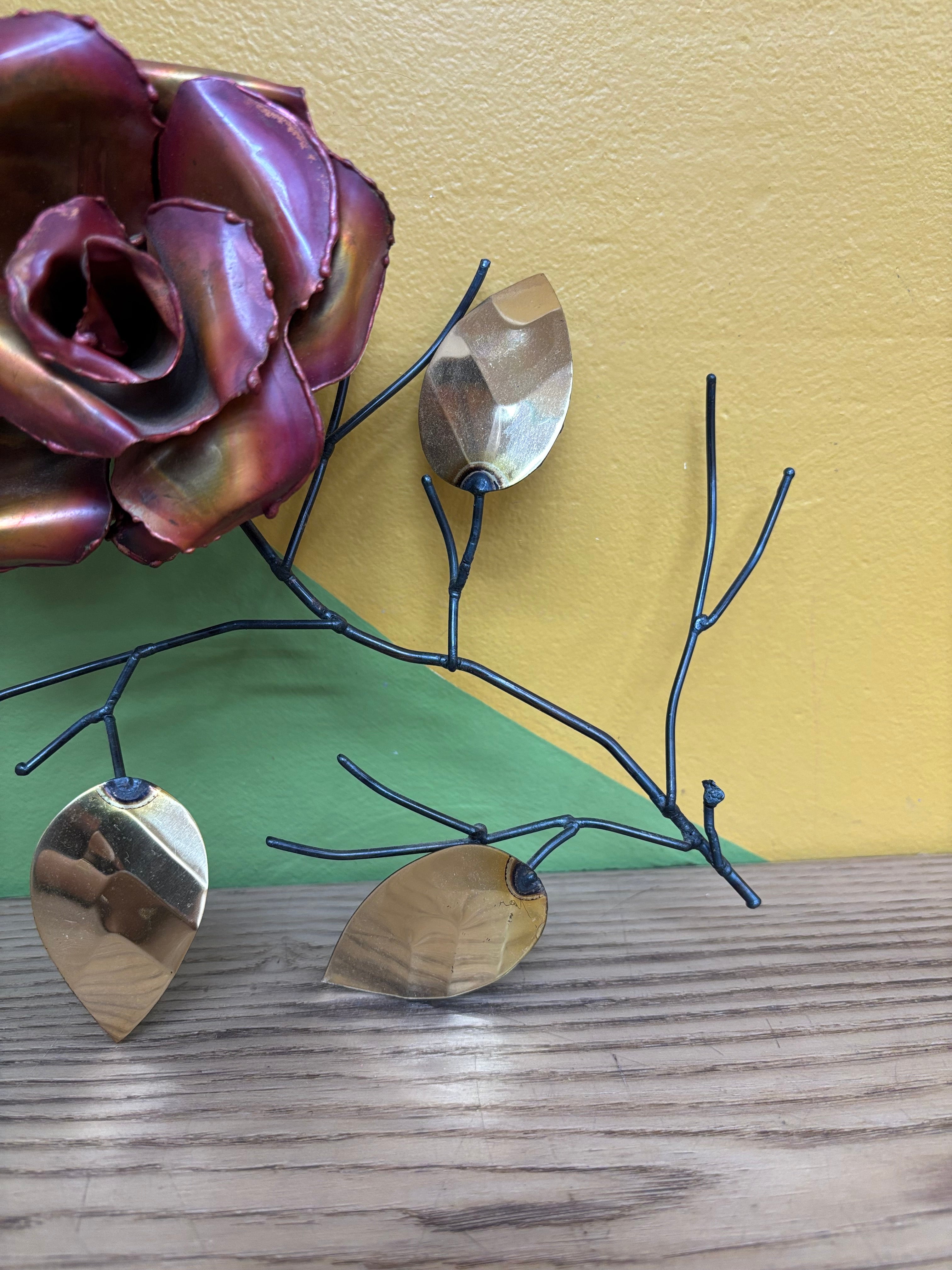 Metal Rose Wall Art