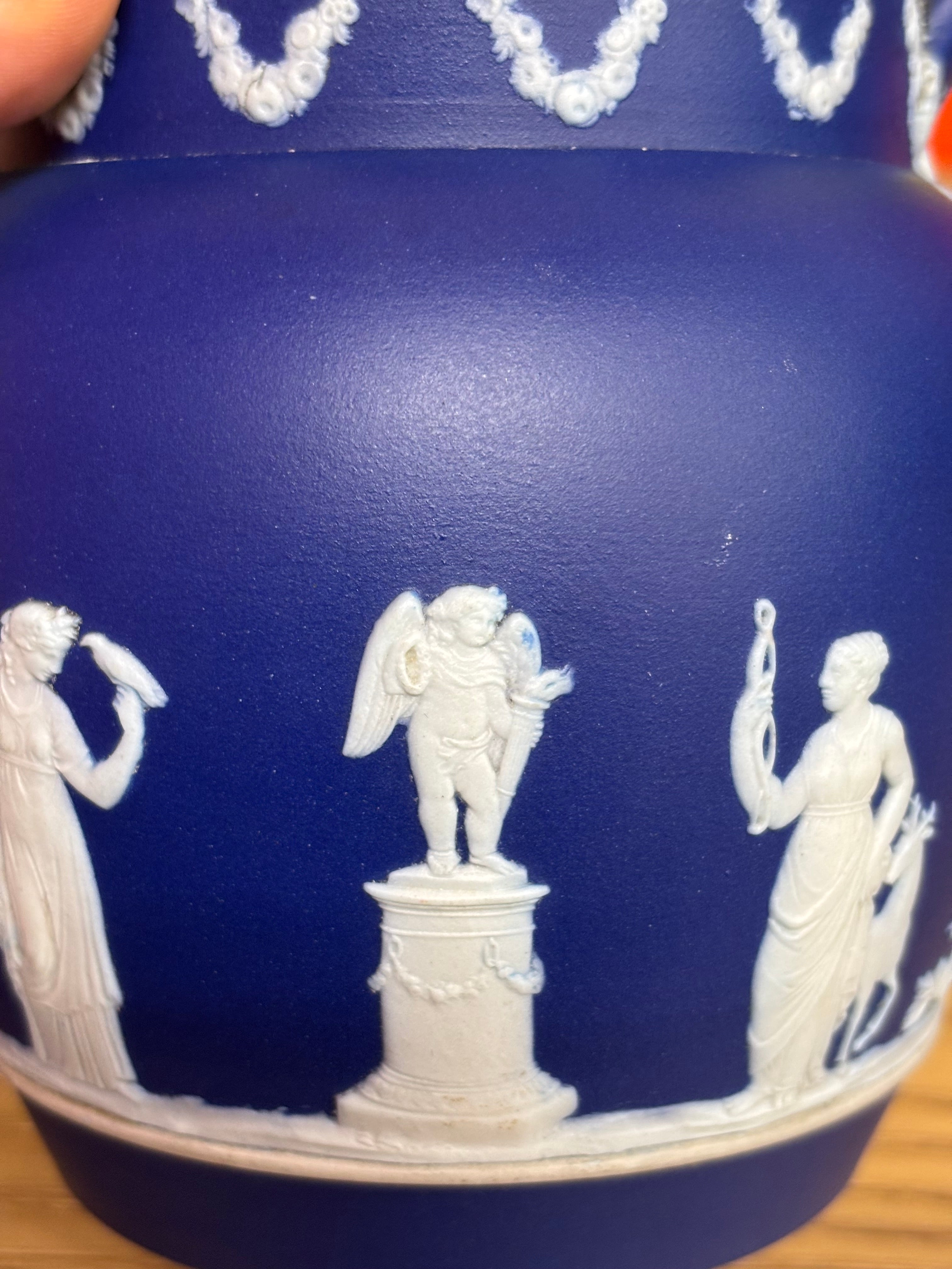 Wedgwood Blue Jasperware Pitcher