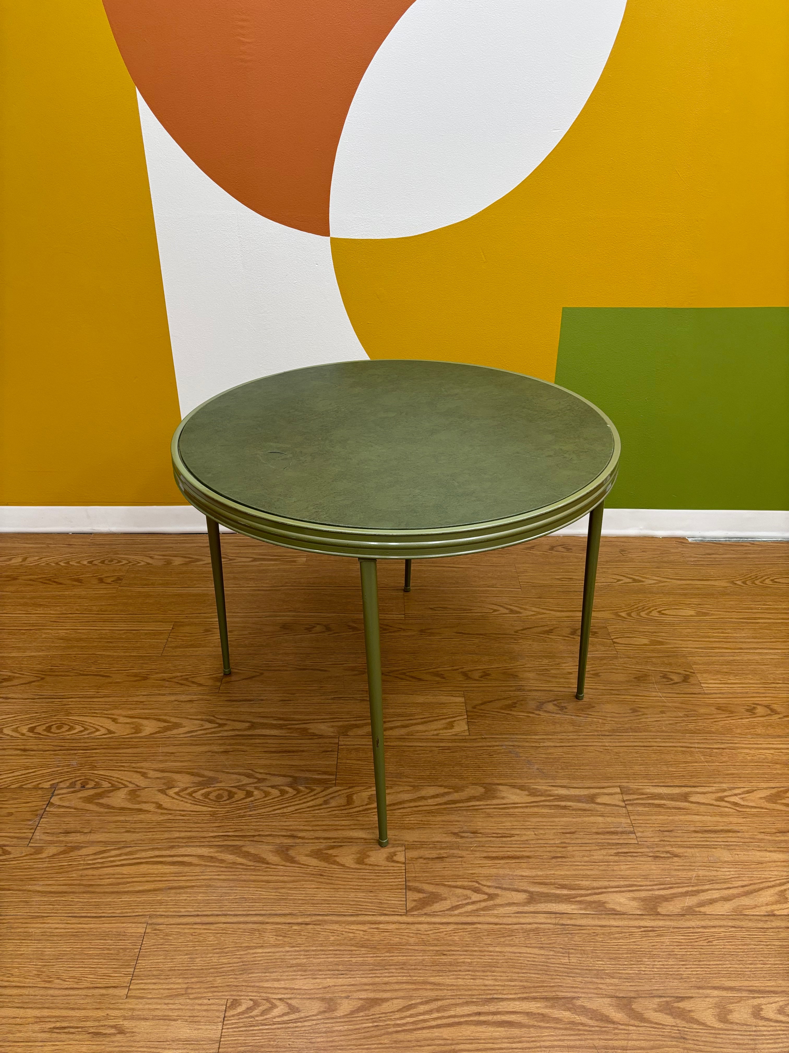 Green Folding Card Table