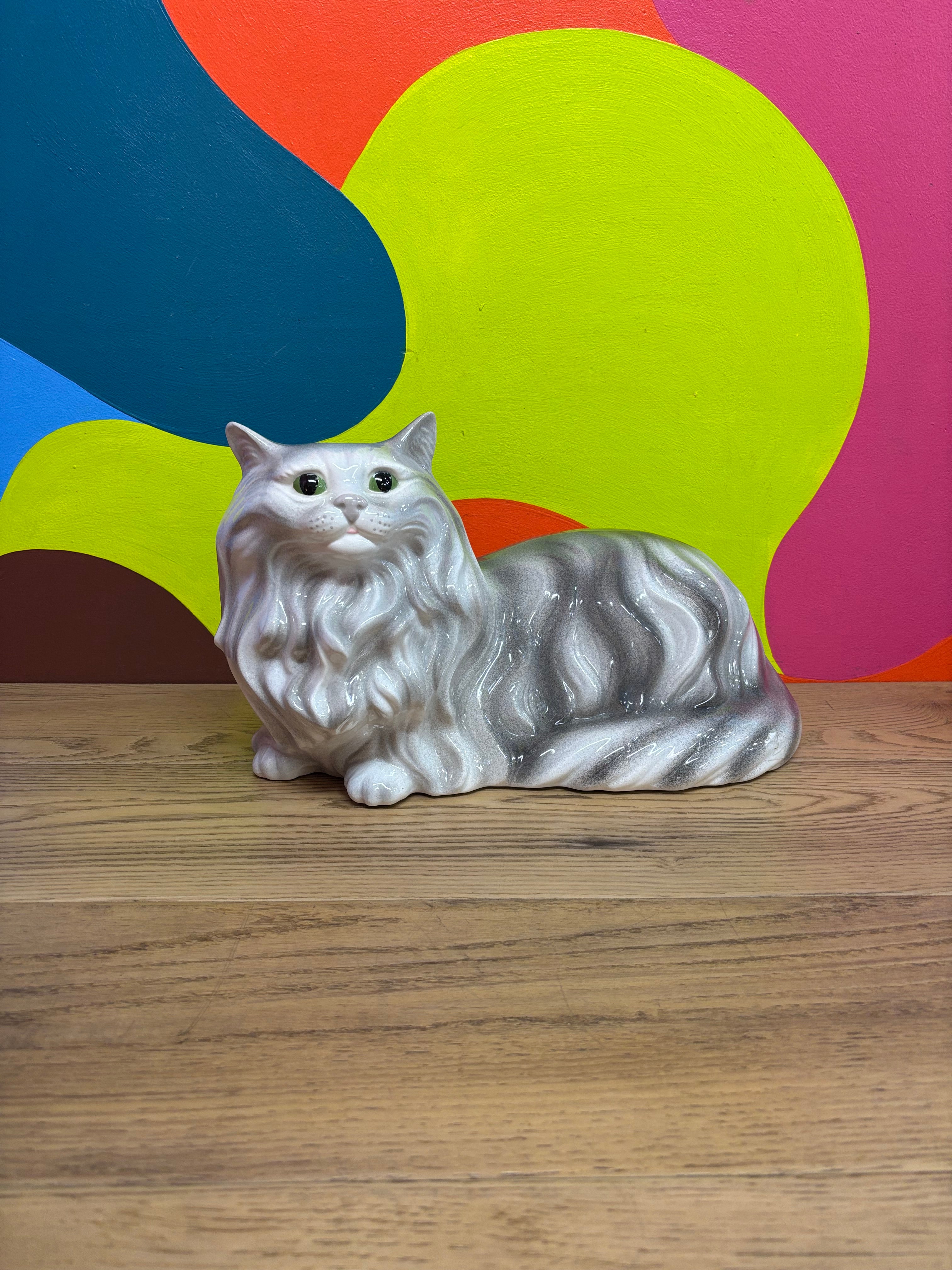 Ceramic Persian Cat Statue