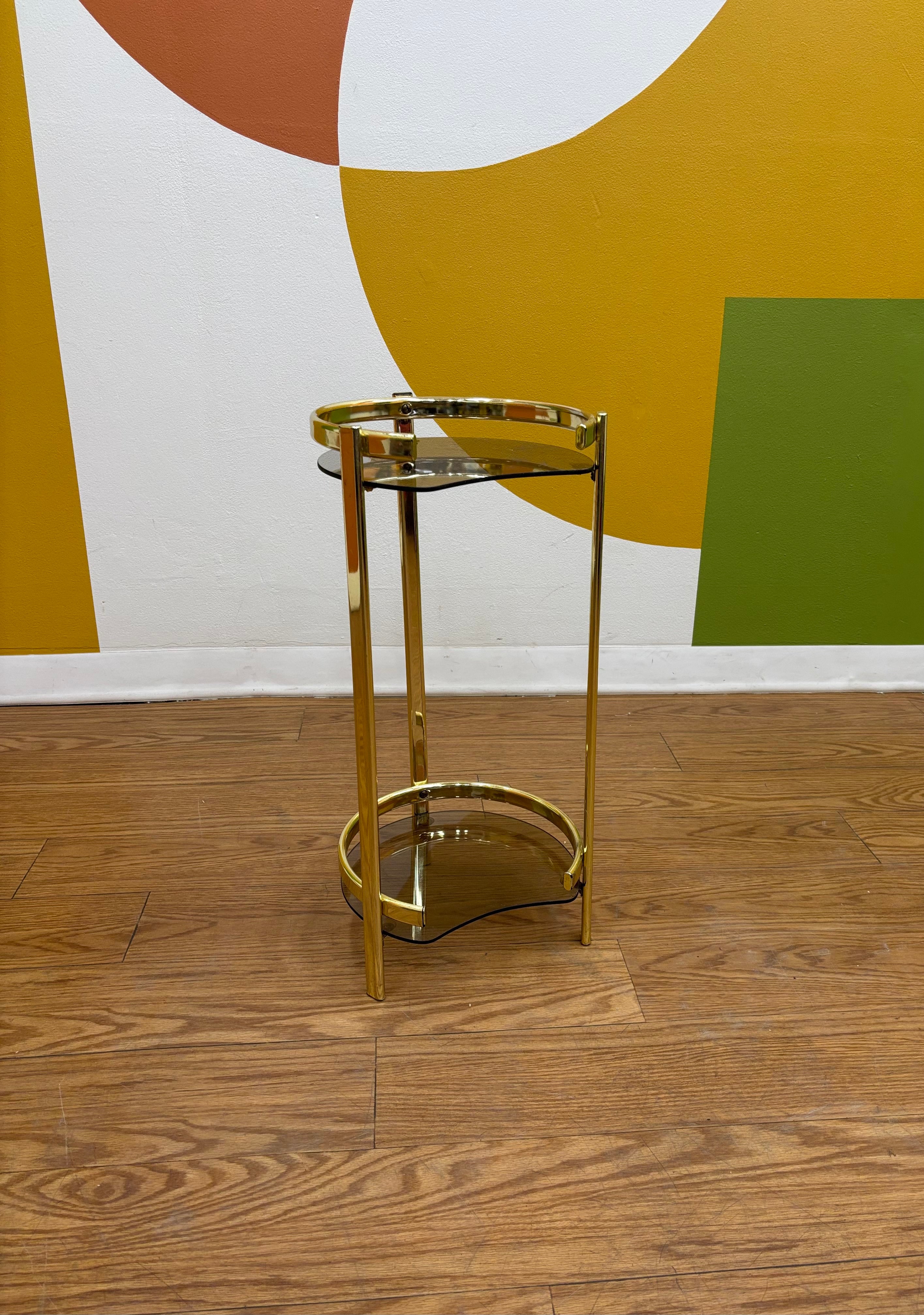 Two Tier Metal & Glass Table