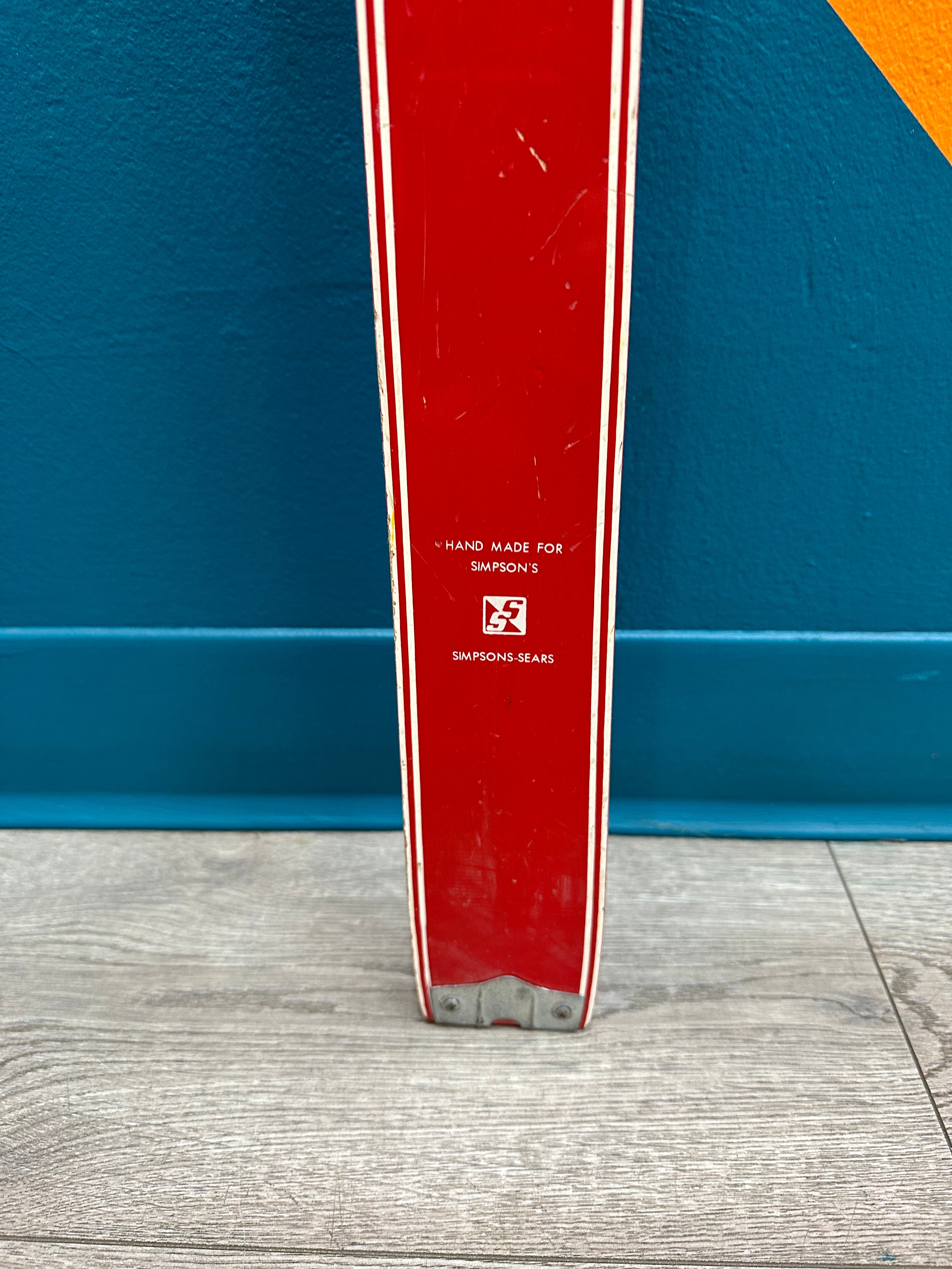 Red Wooden Ace Ski's