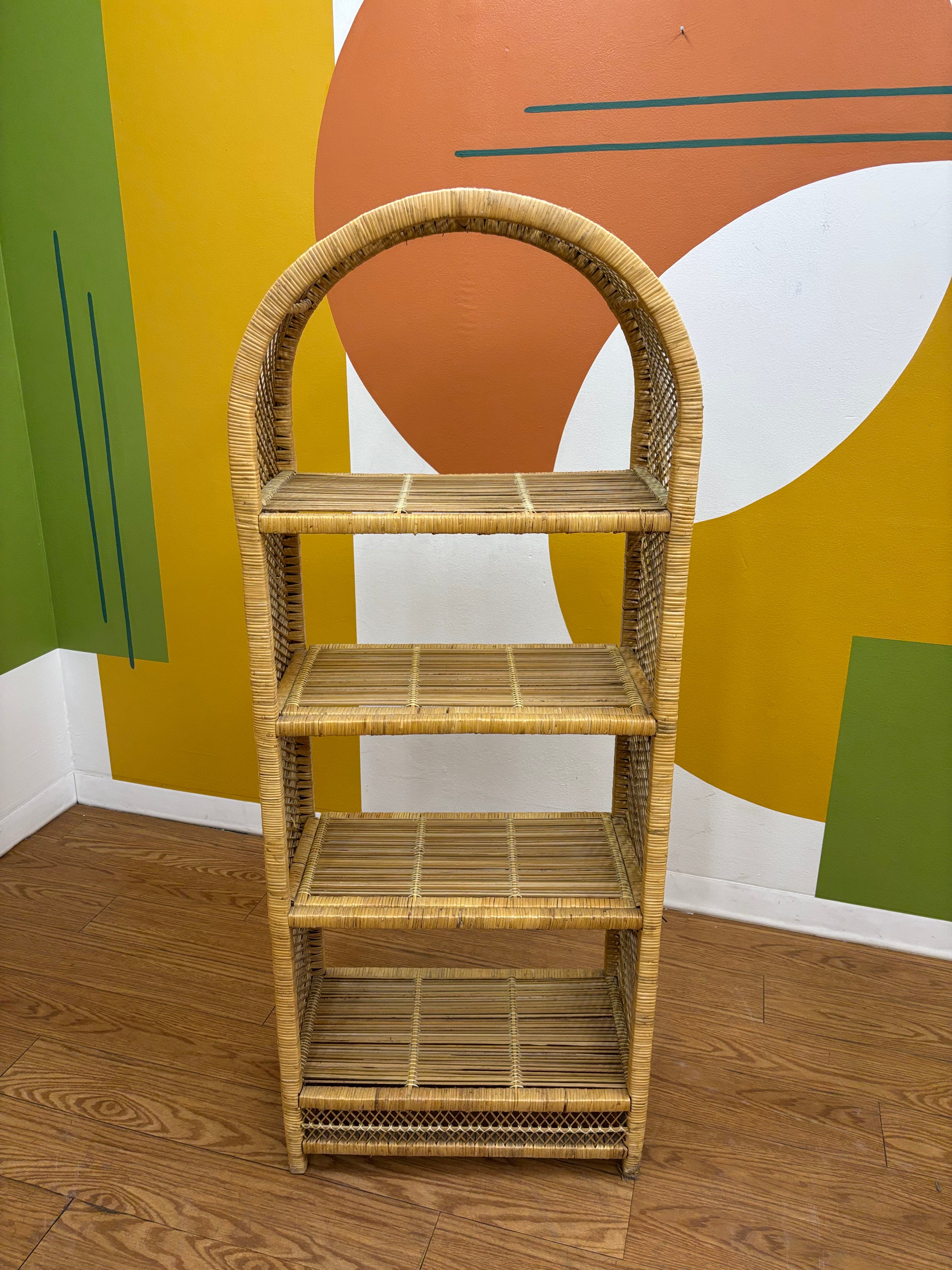 Arched Wicker Shelf