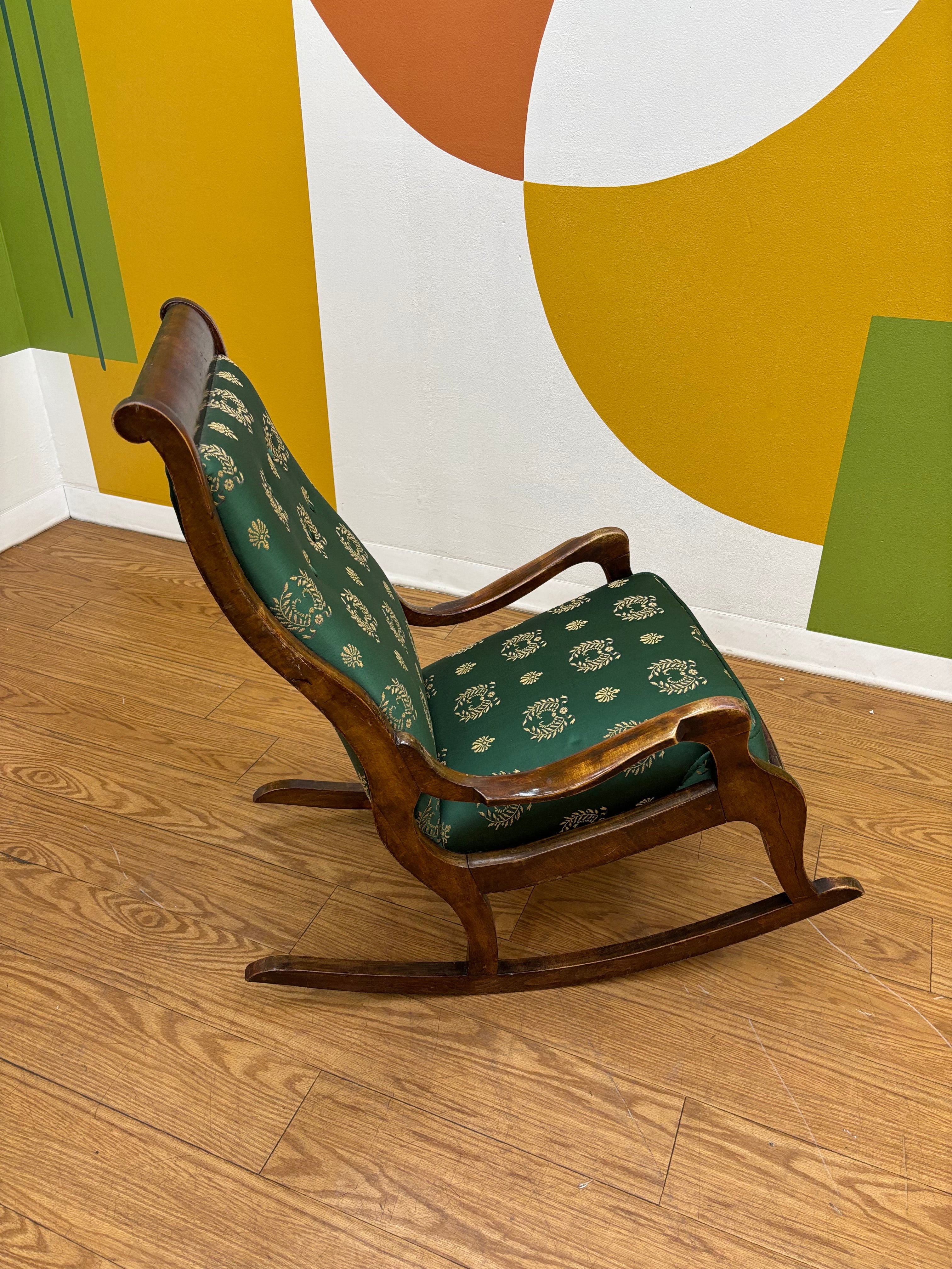 Green Wood Rocking Chair