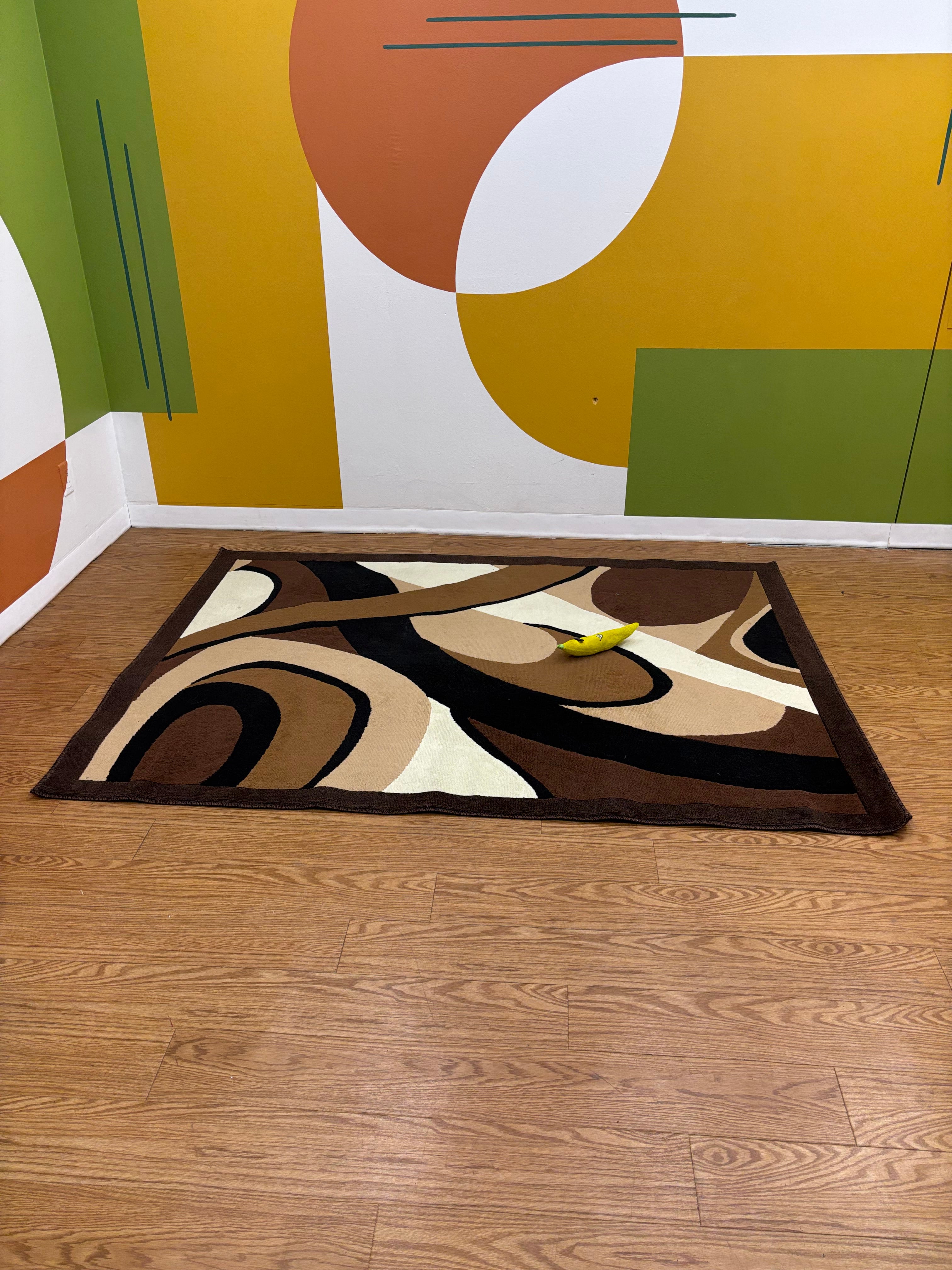 Abstract Brown Rug