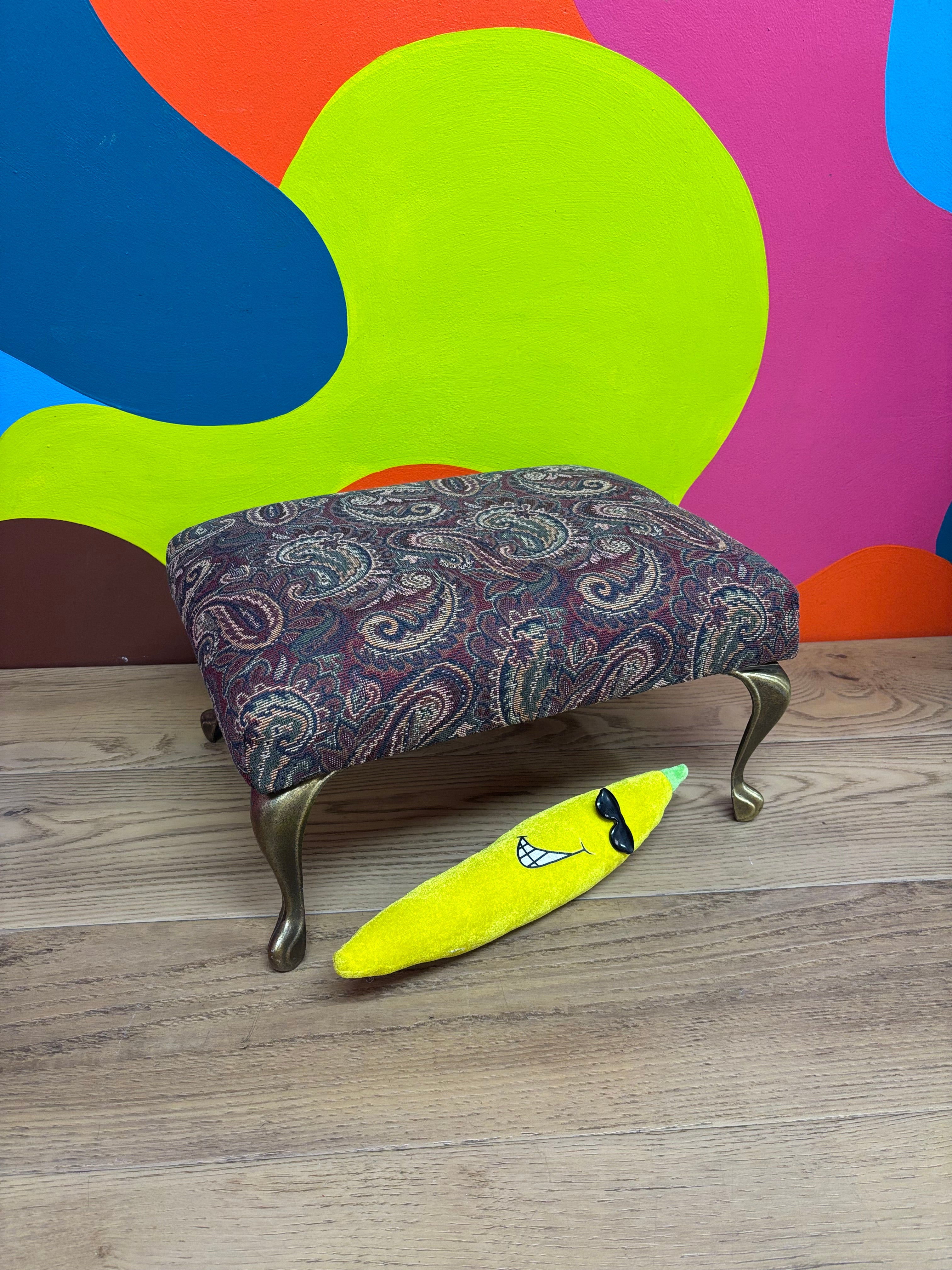 Small Patterned Footstool