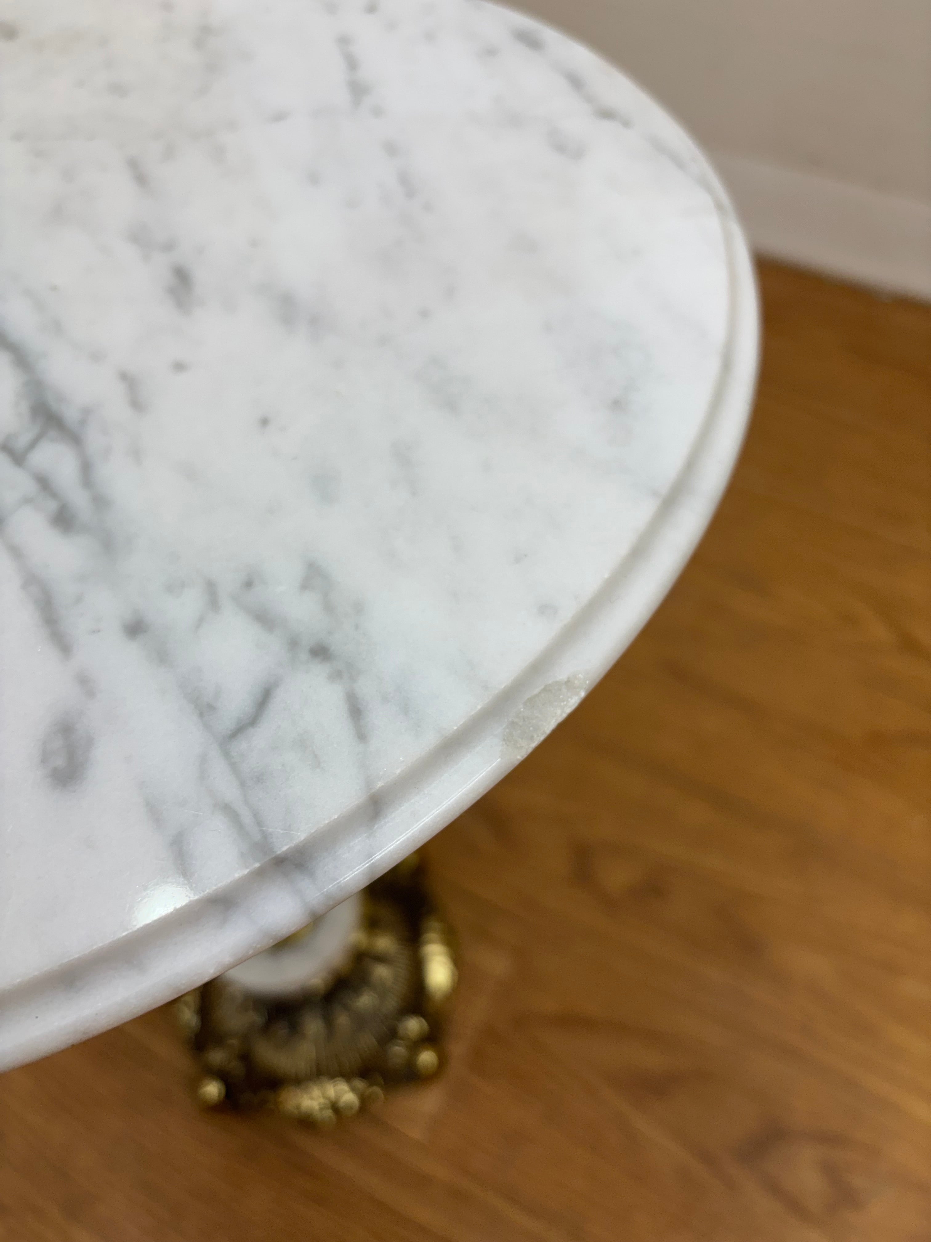 White Marble Side Table