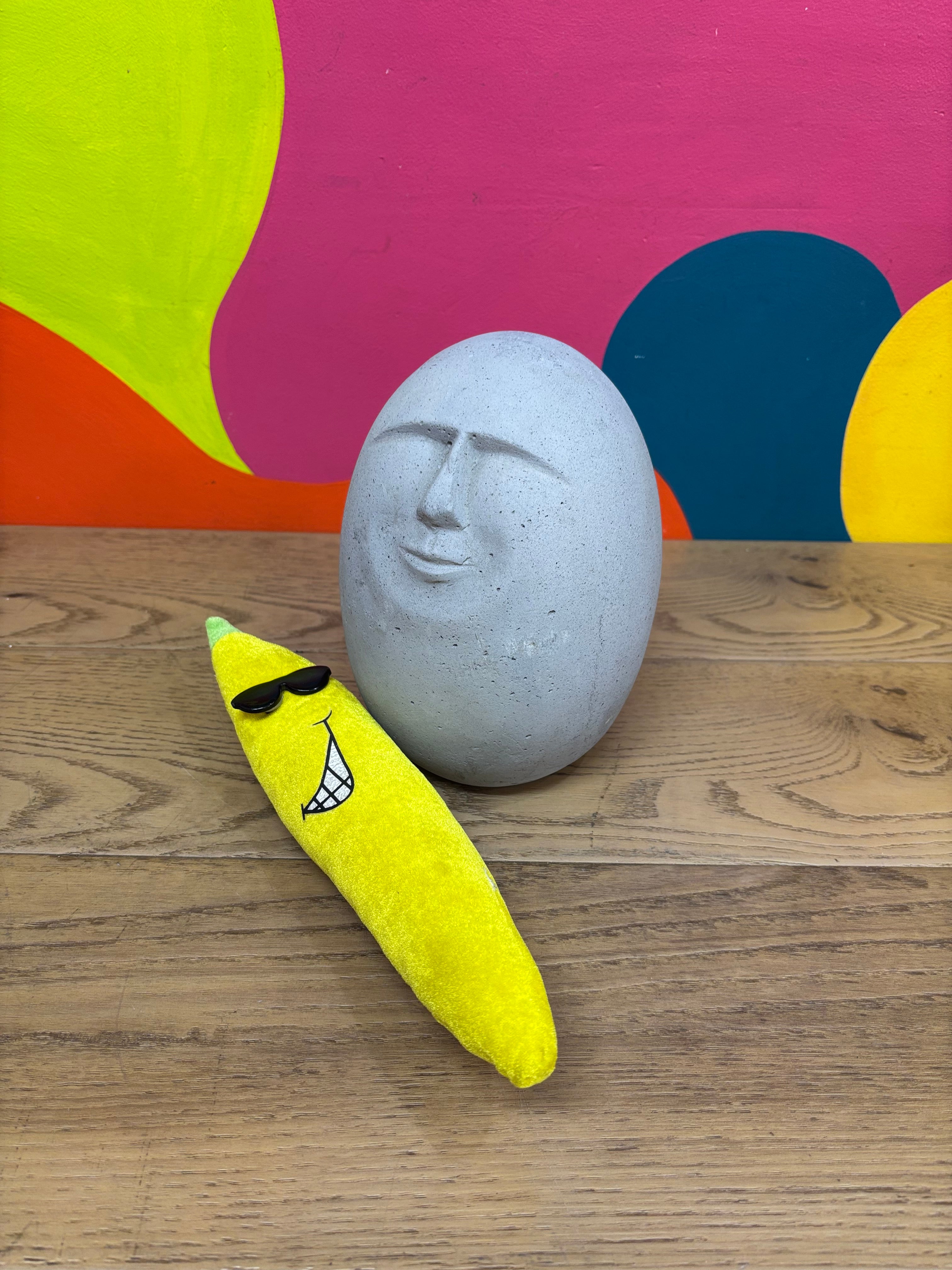 Egg Shaped Stone Sculpture