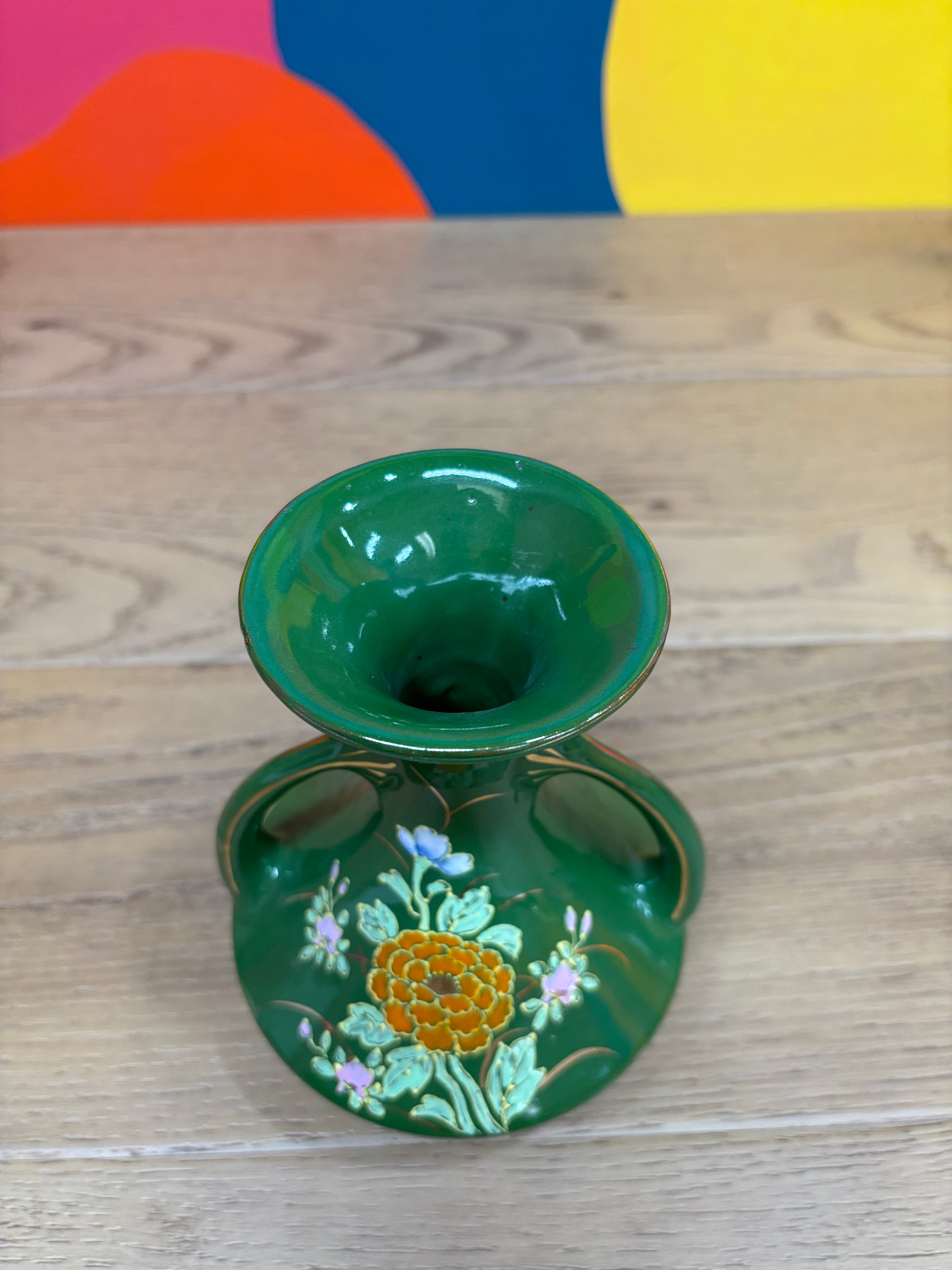 Small Green Decorative Vase