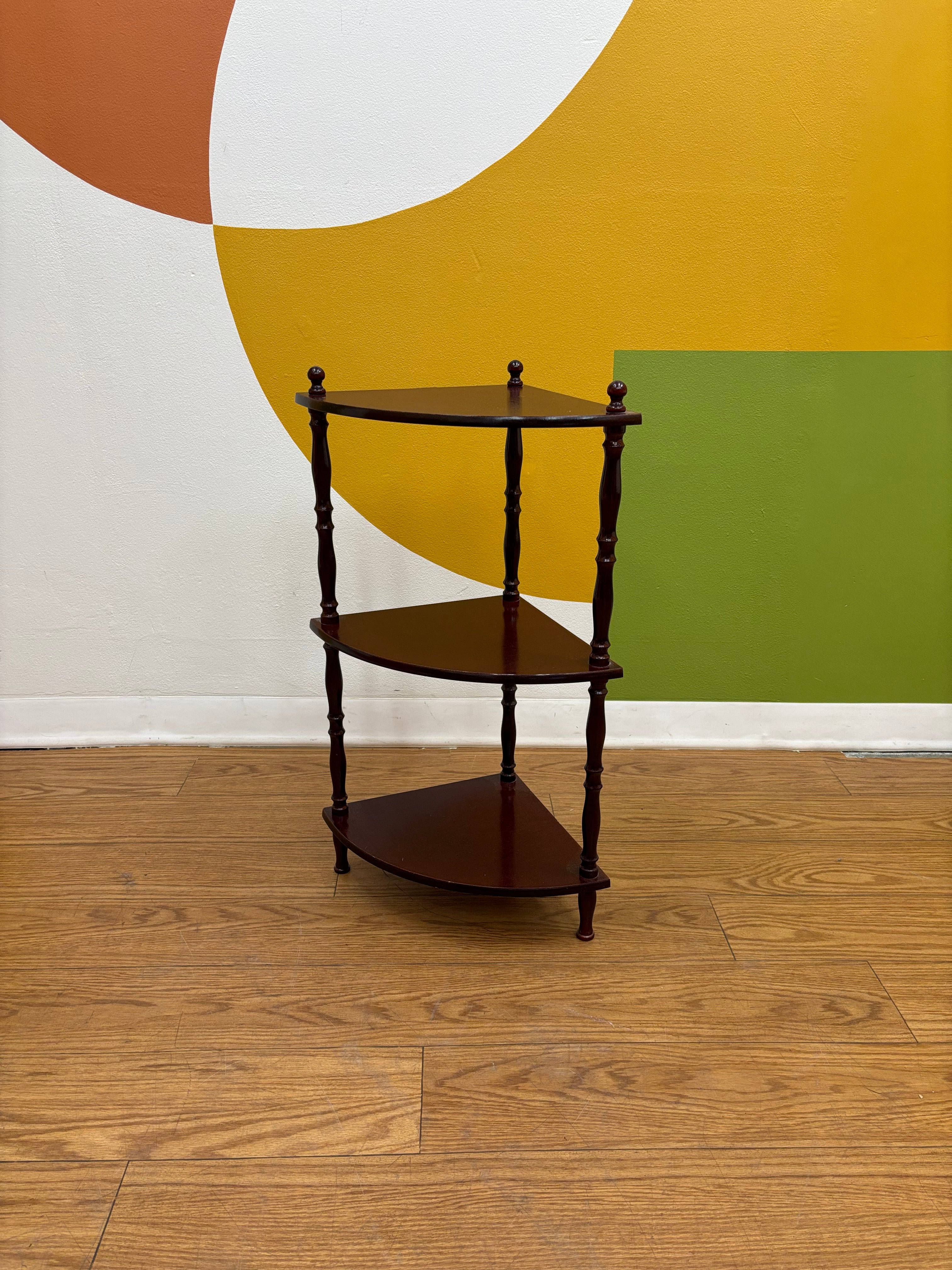 3 Tier Wood Corner Shelf