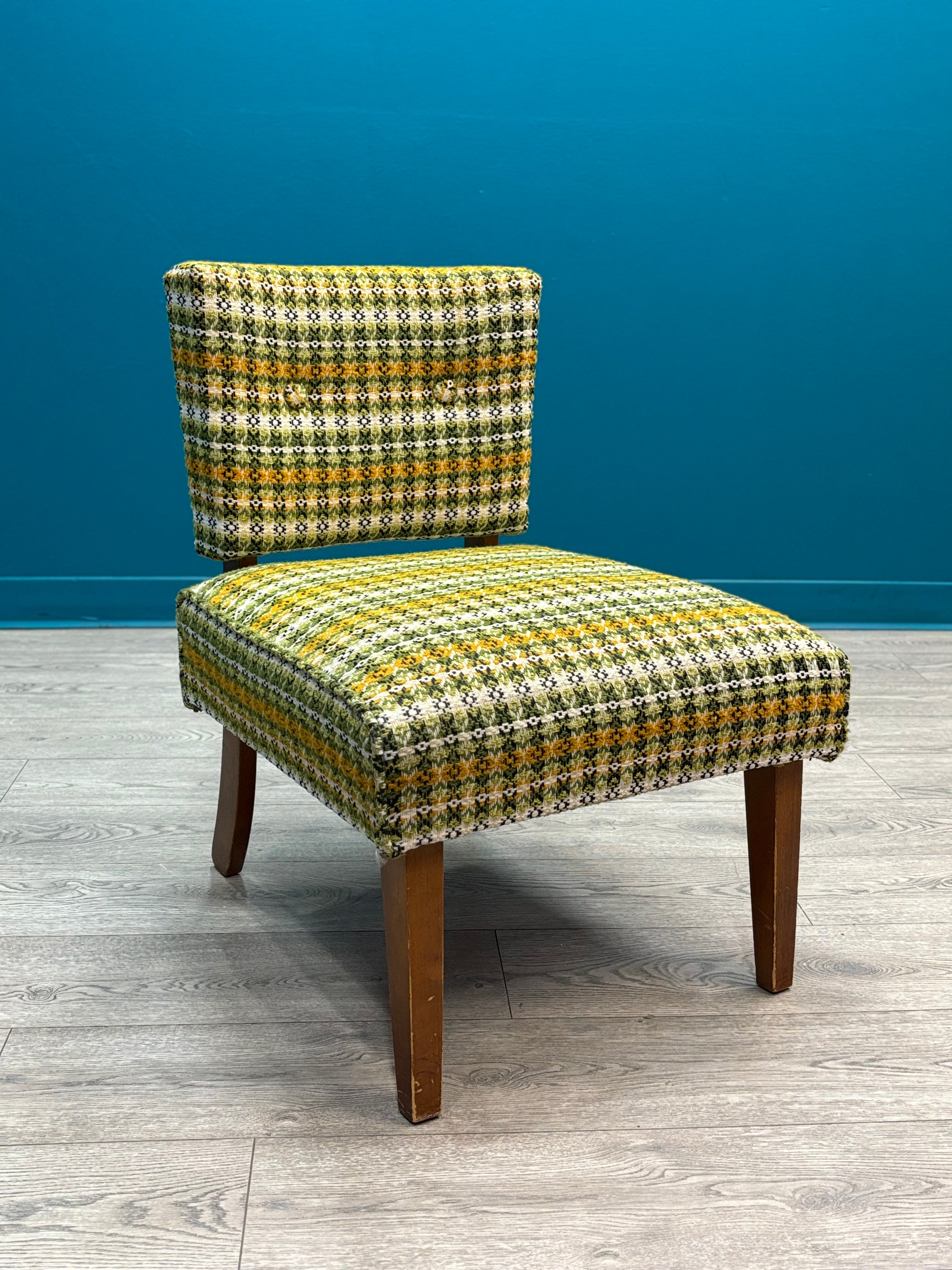 Plaid Accent Chair