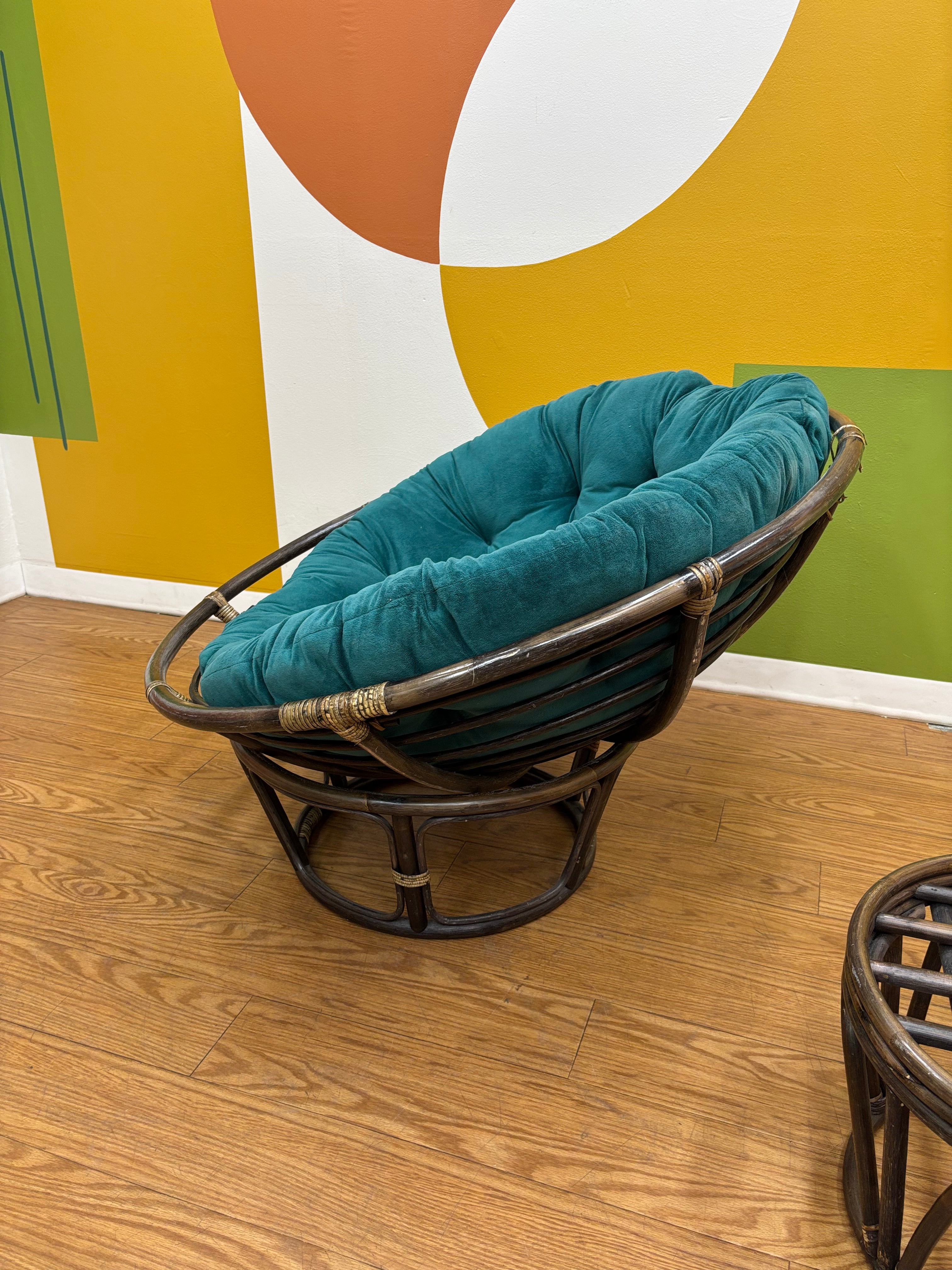 Papasan Chair and Stool
