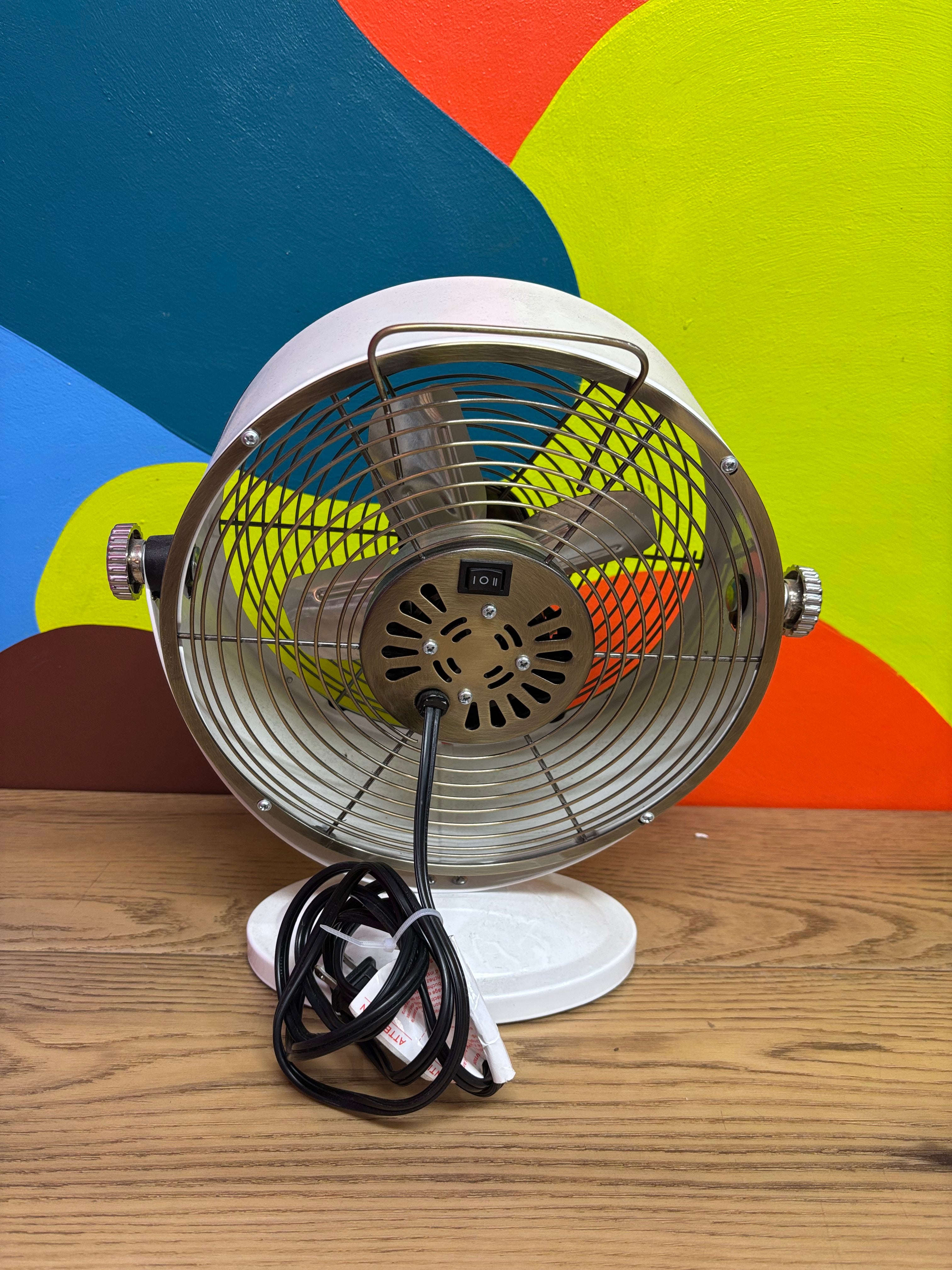 White Electric Table Fan