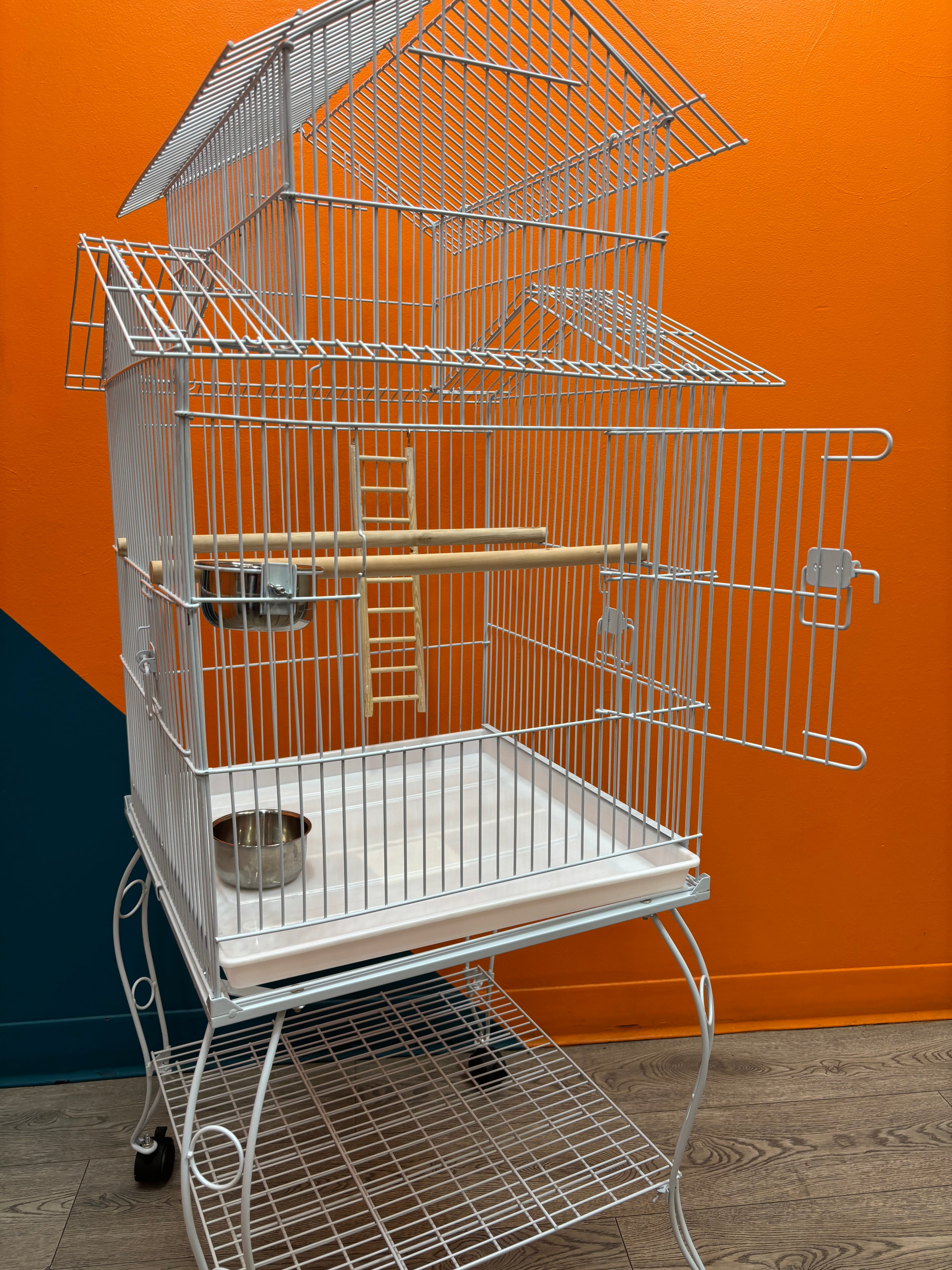 Large Bird Cage on Wheels