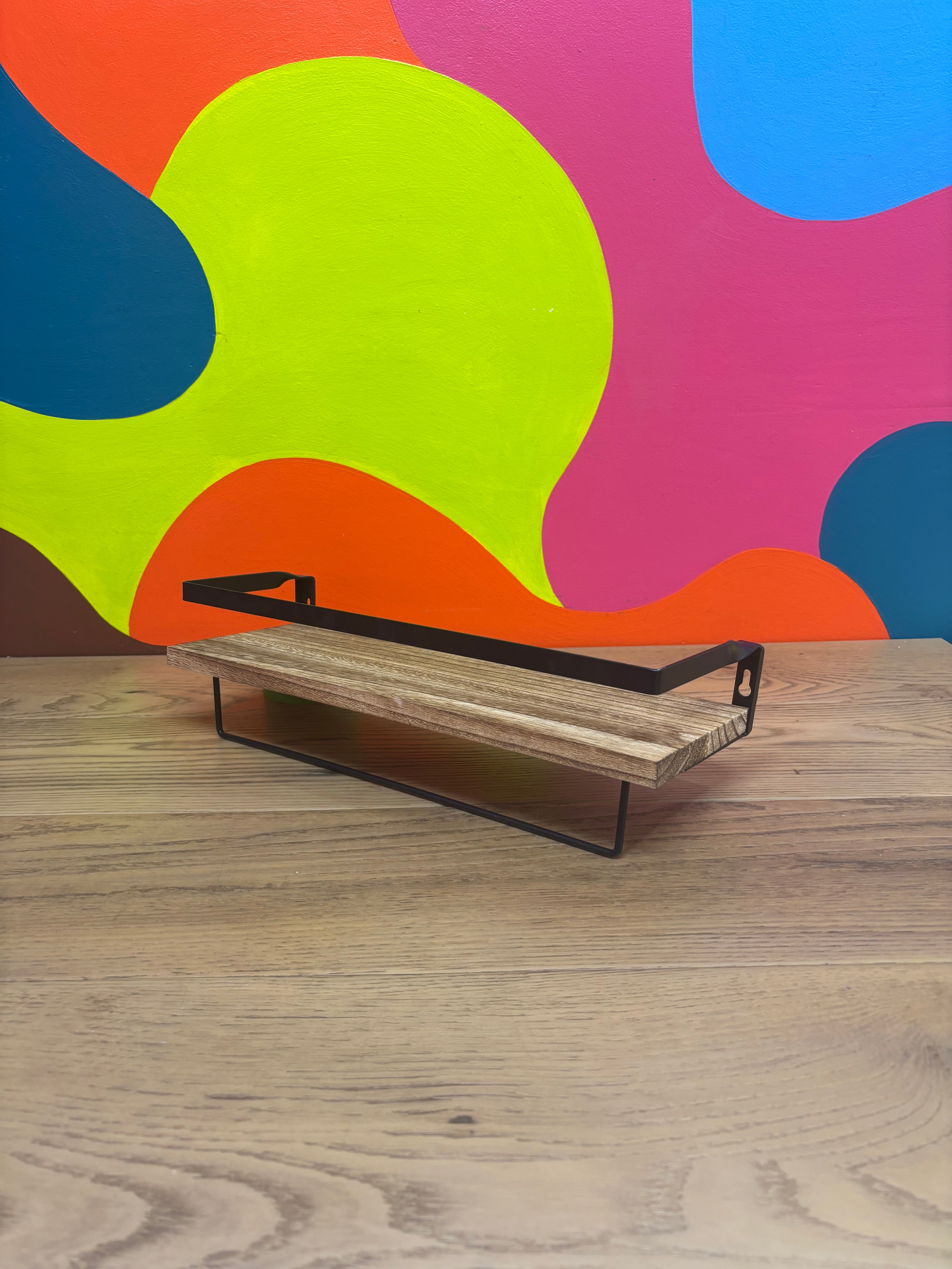 Wood and Metal Wall Shelf #1