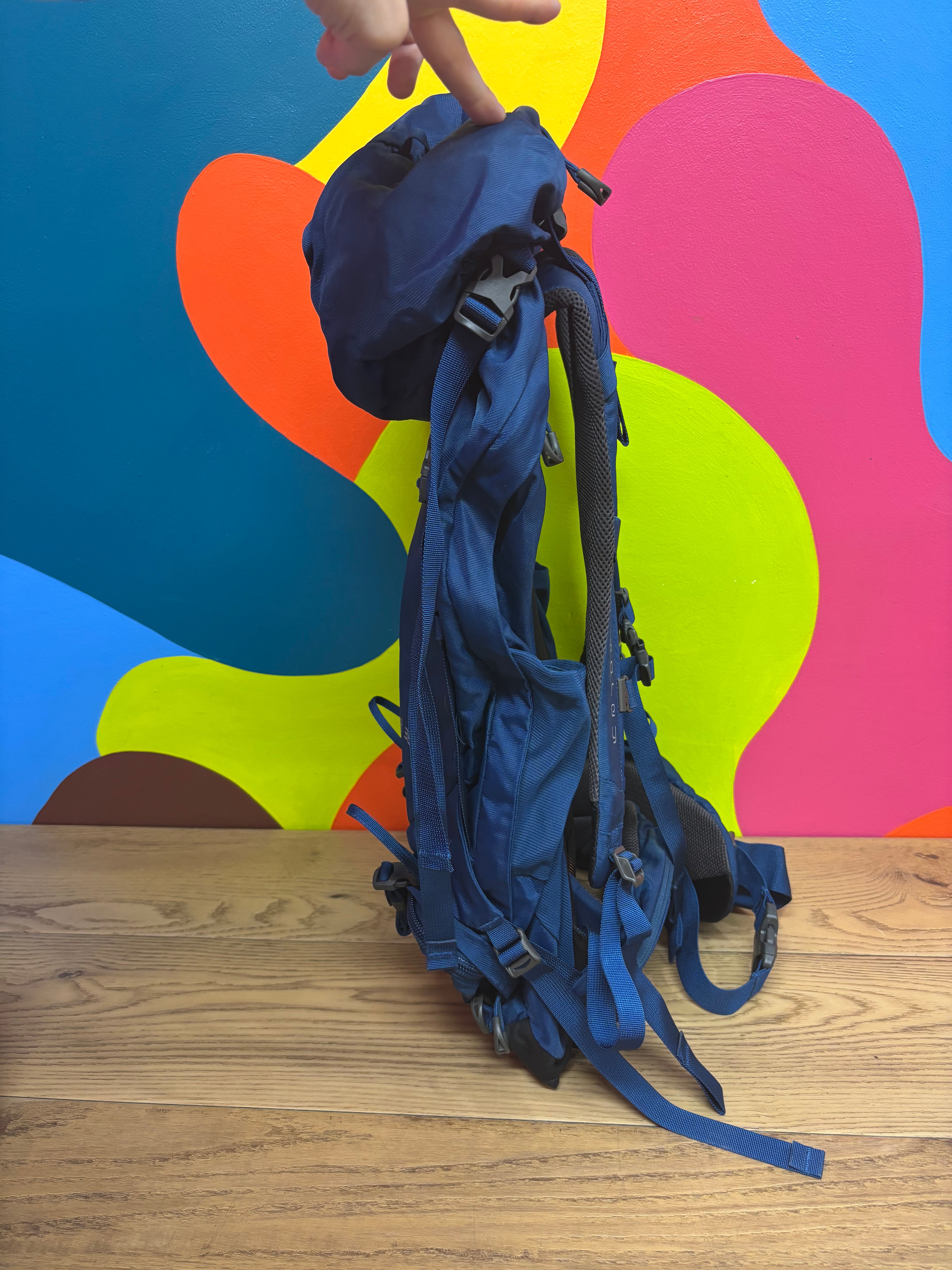 Osprey Blue Kestrel 38 Hiking Backpack