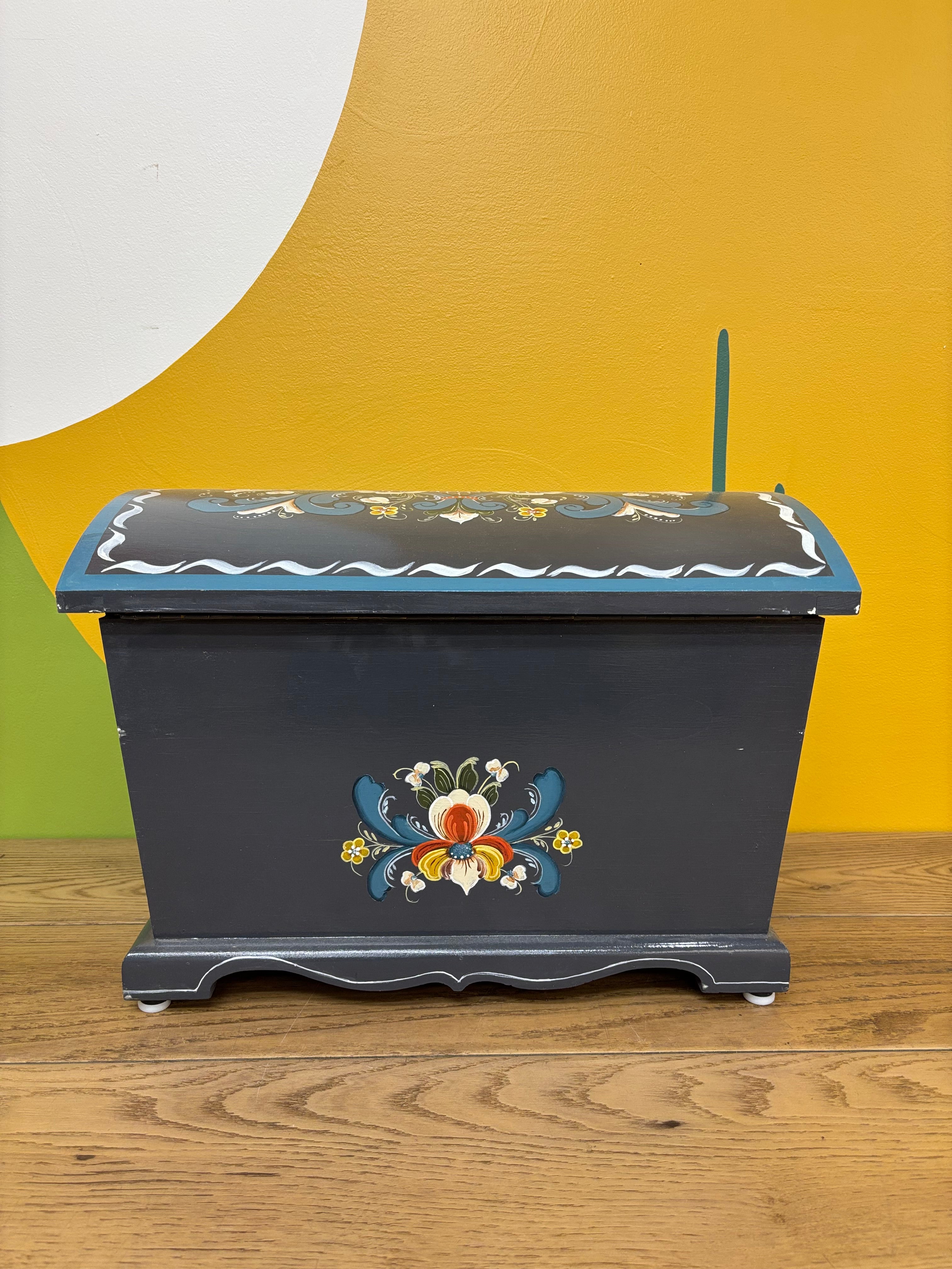 Hand Painted Wood Chest