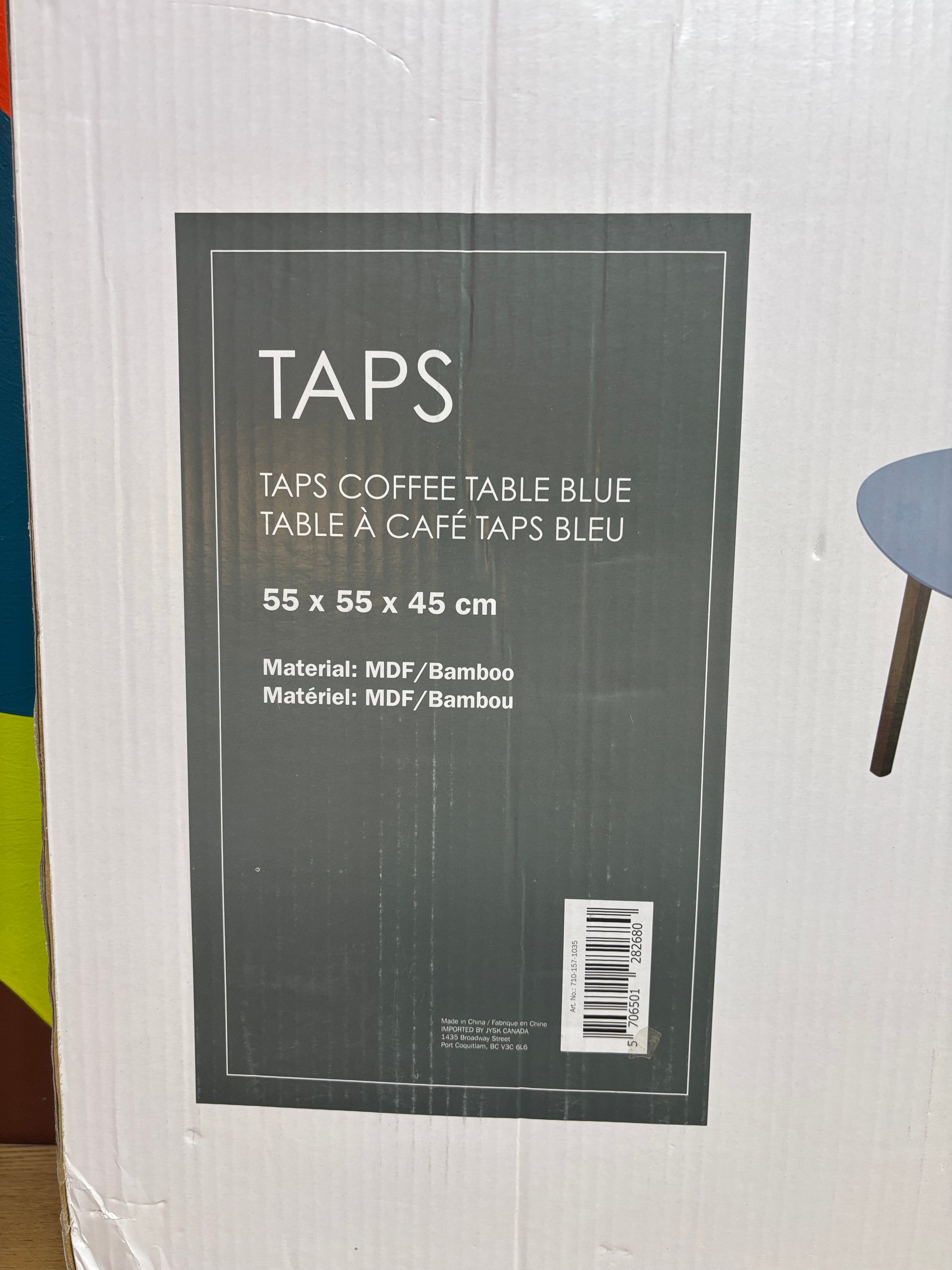 JYSK Blue Side Table (TAPS) - 5 available