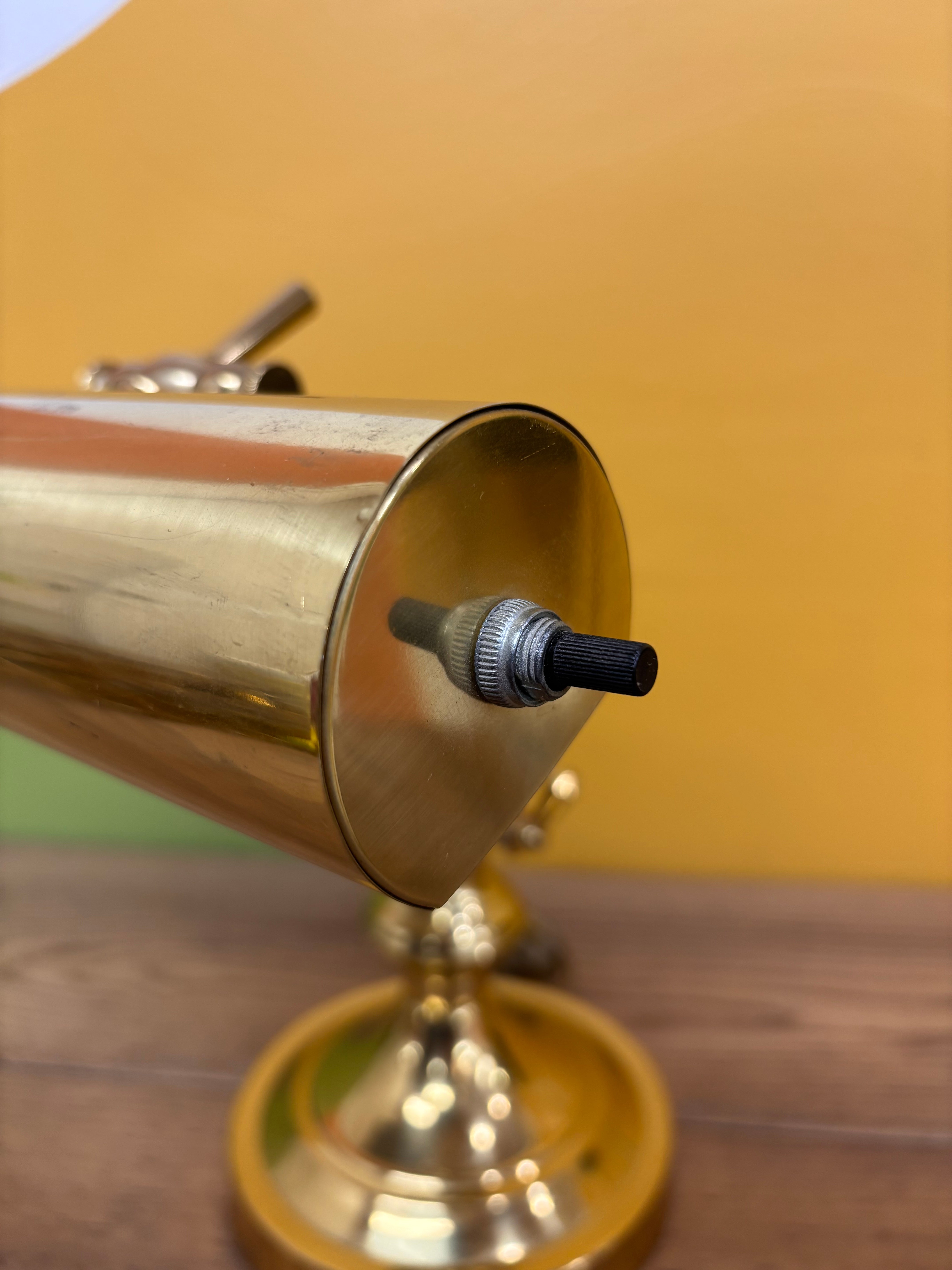 Gold Metal Bankers Lamp
