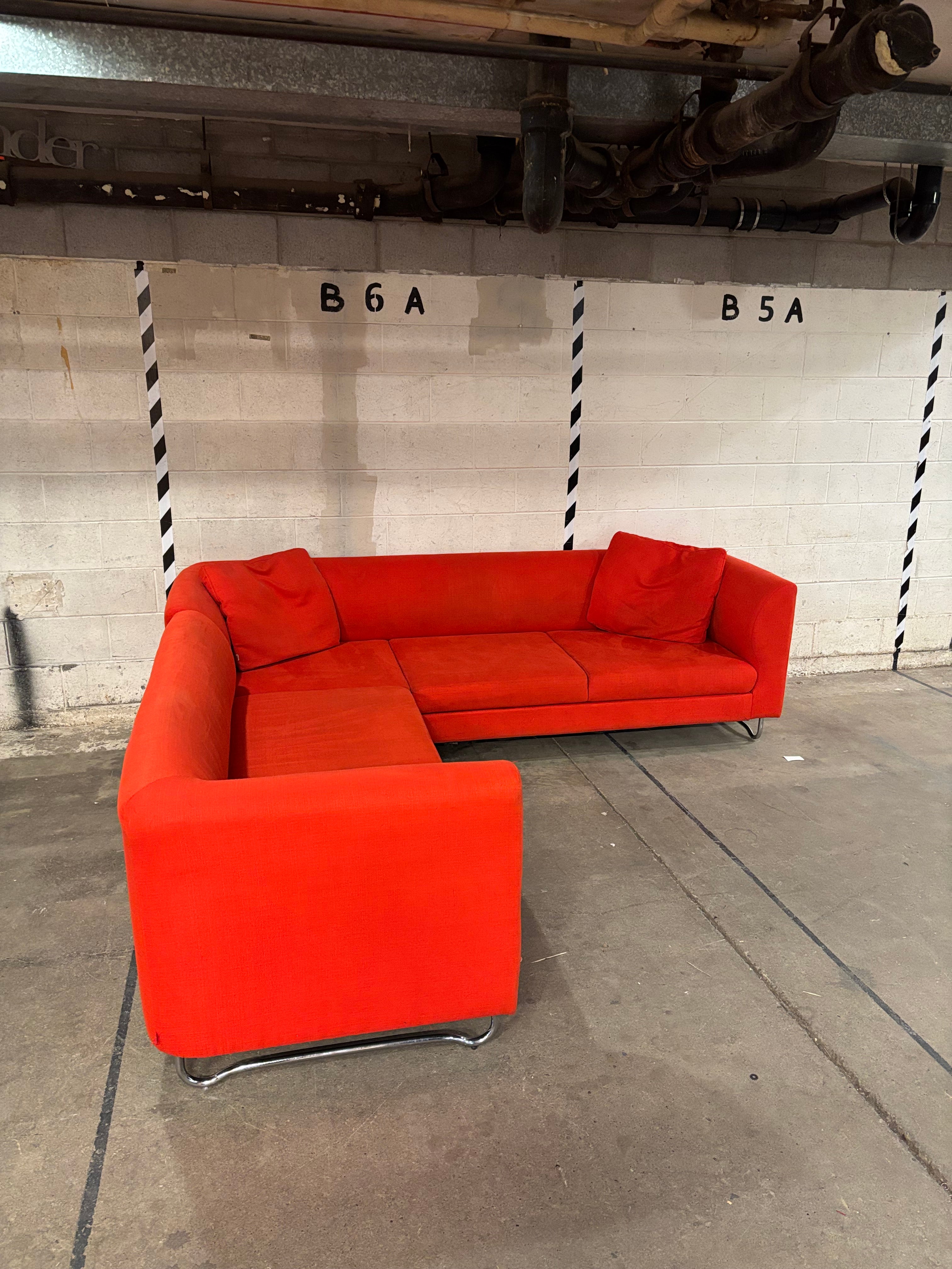 Orange 2 Piece Sectional (EQ3)