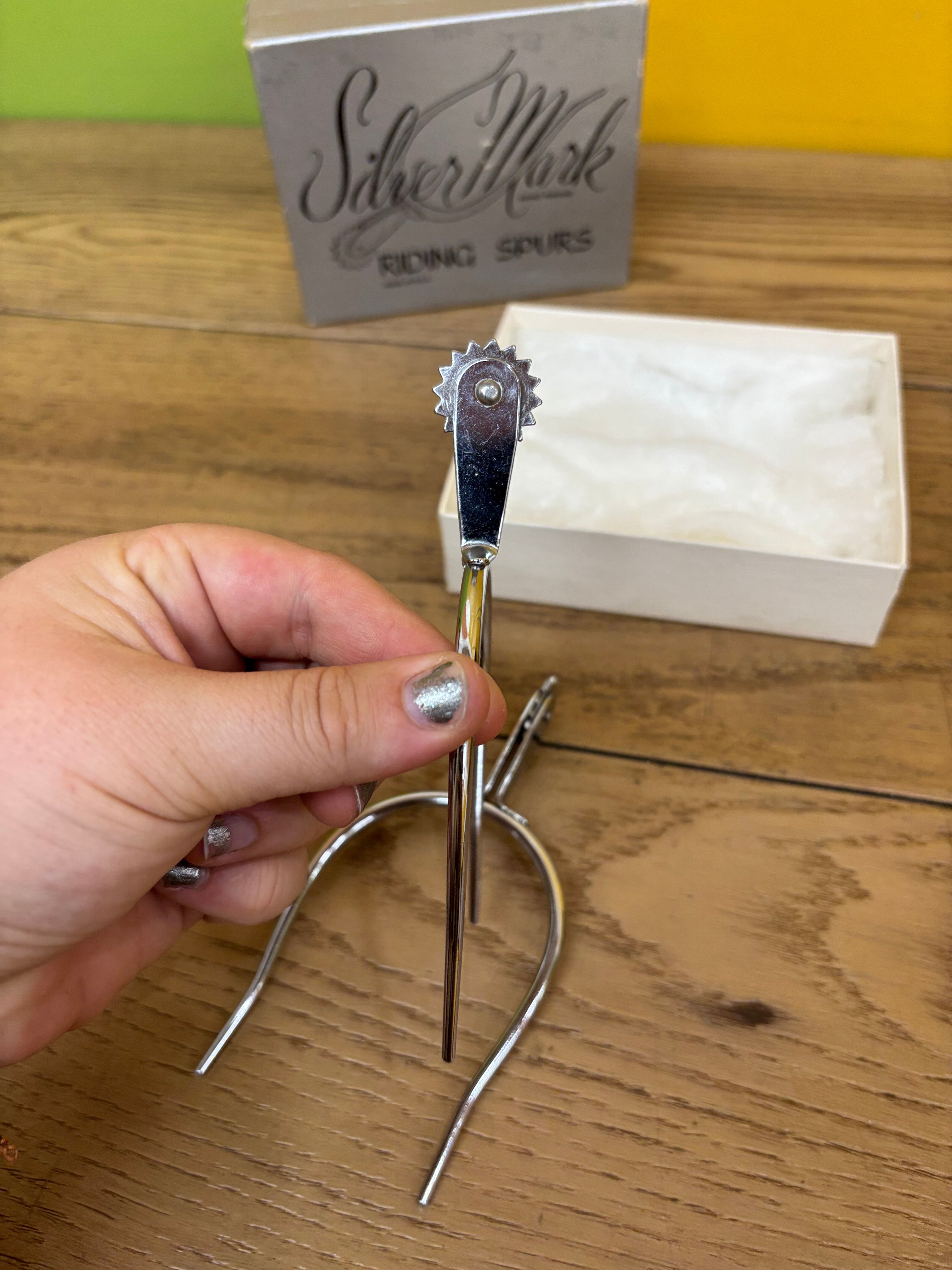 Sliver Mark Slip On Riding Spurs