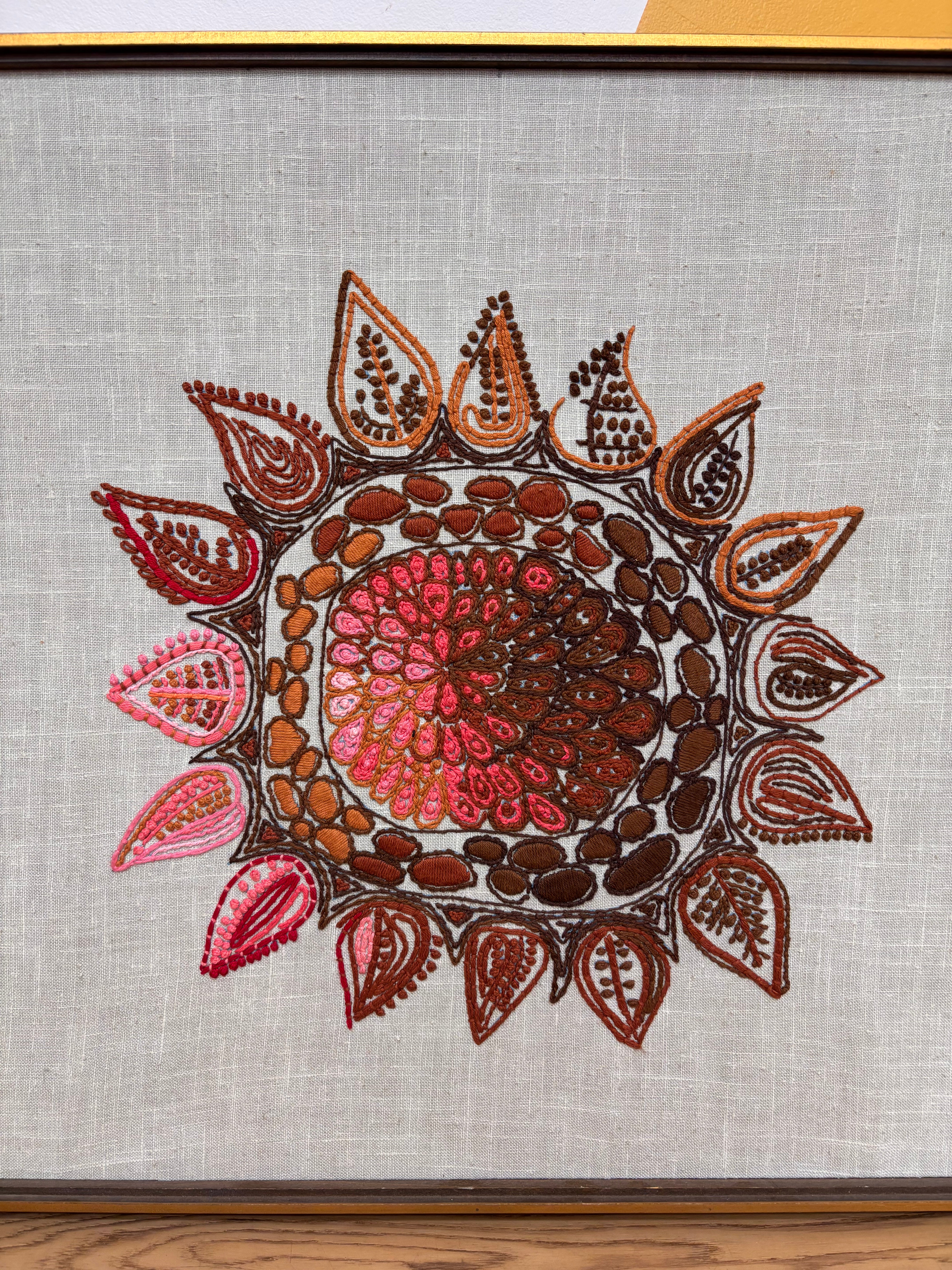 Framed Embroidery Artwork