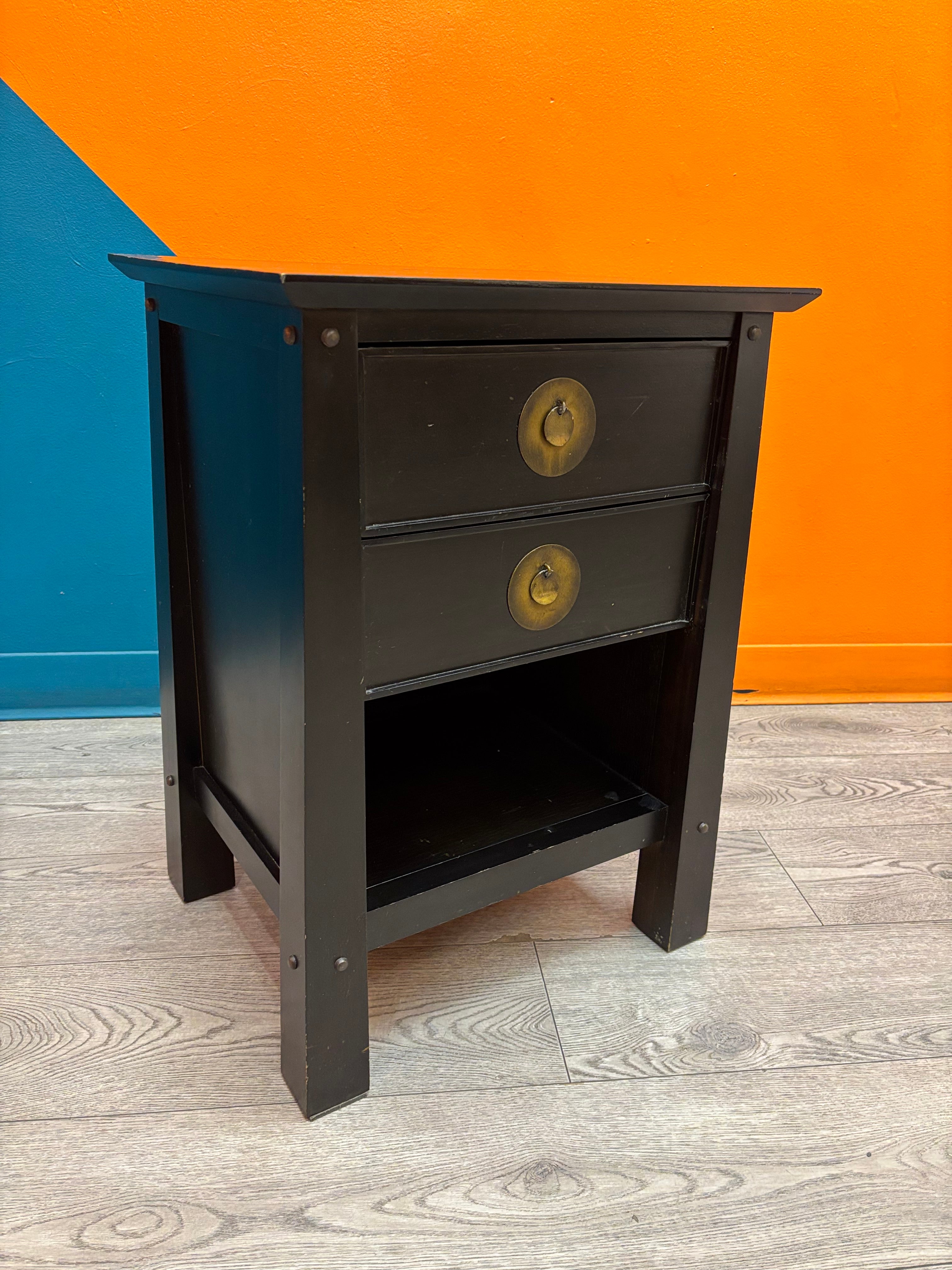 Black Wood Nightstand (Pier 1)