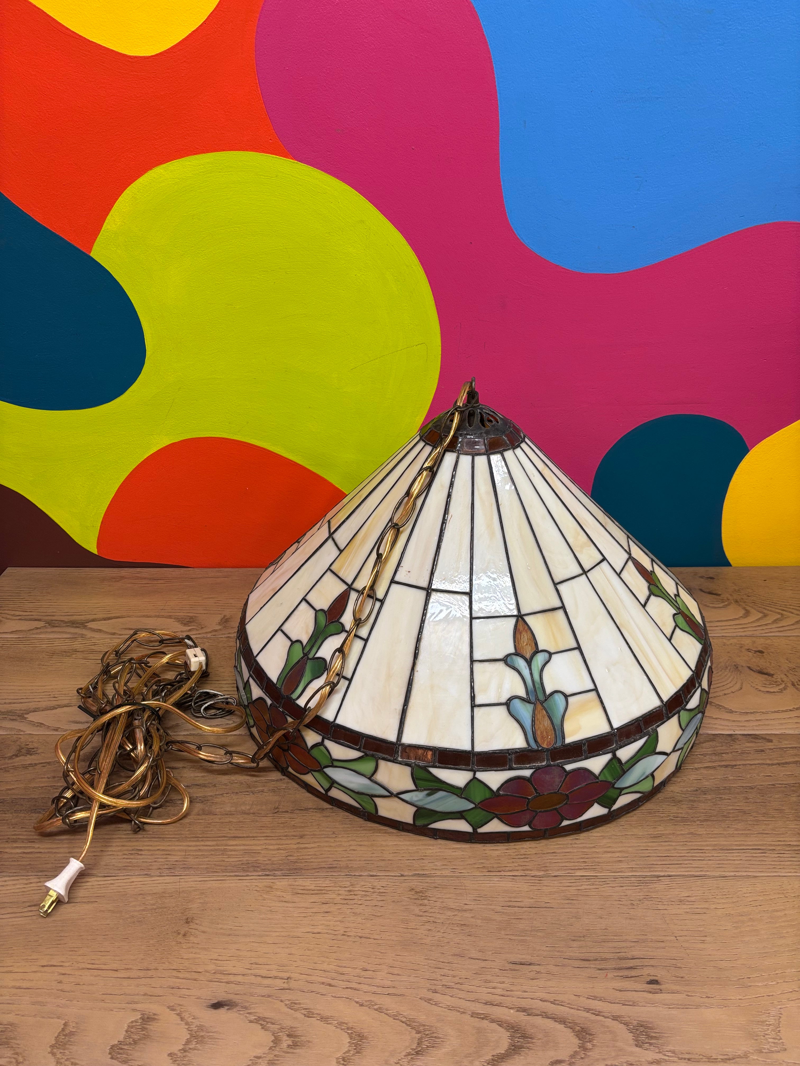 Stained Glass Swag Lamp