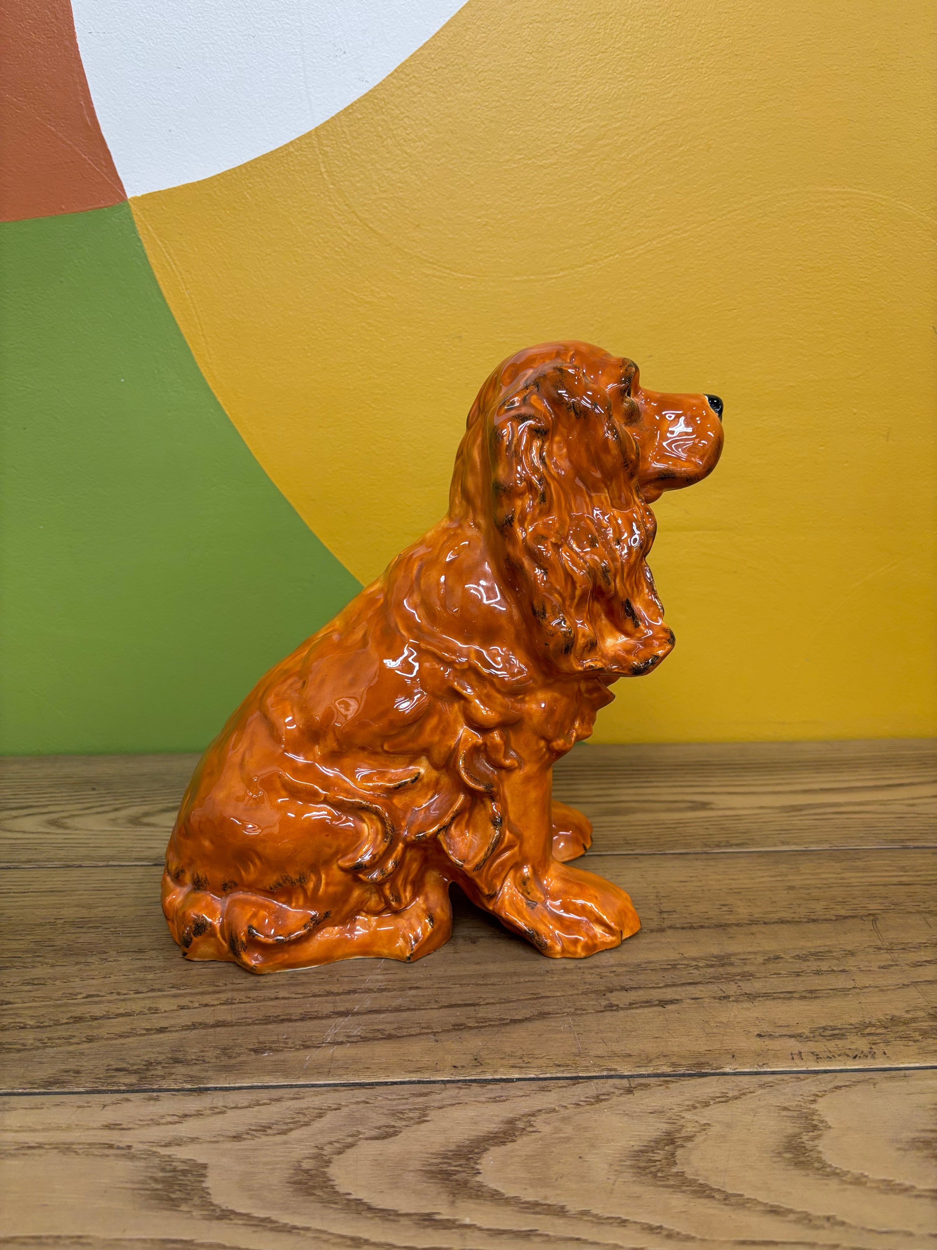 Large Ceramic Dog Statue