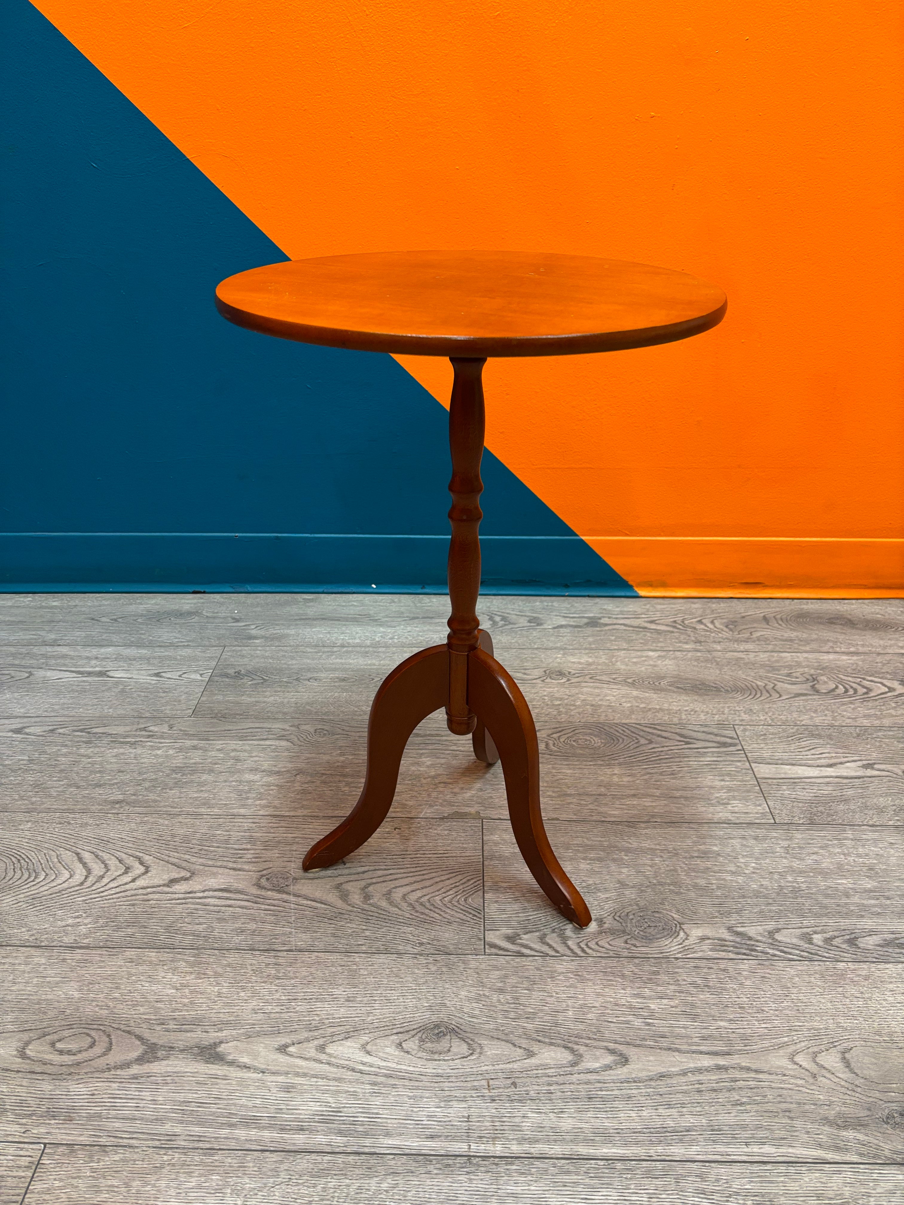 Round Wood Side Table