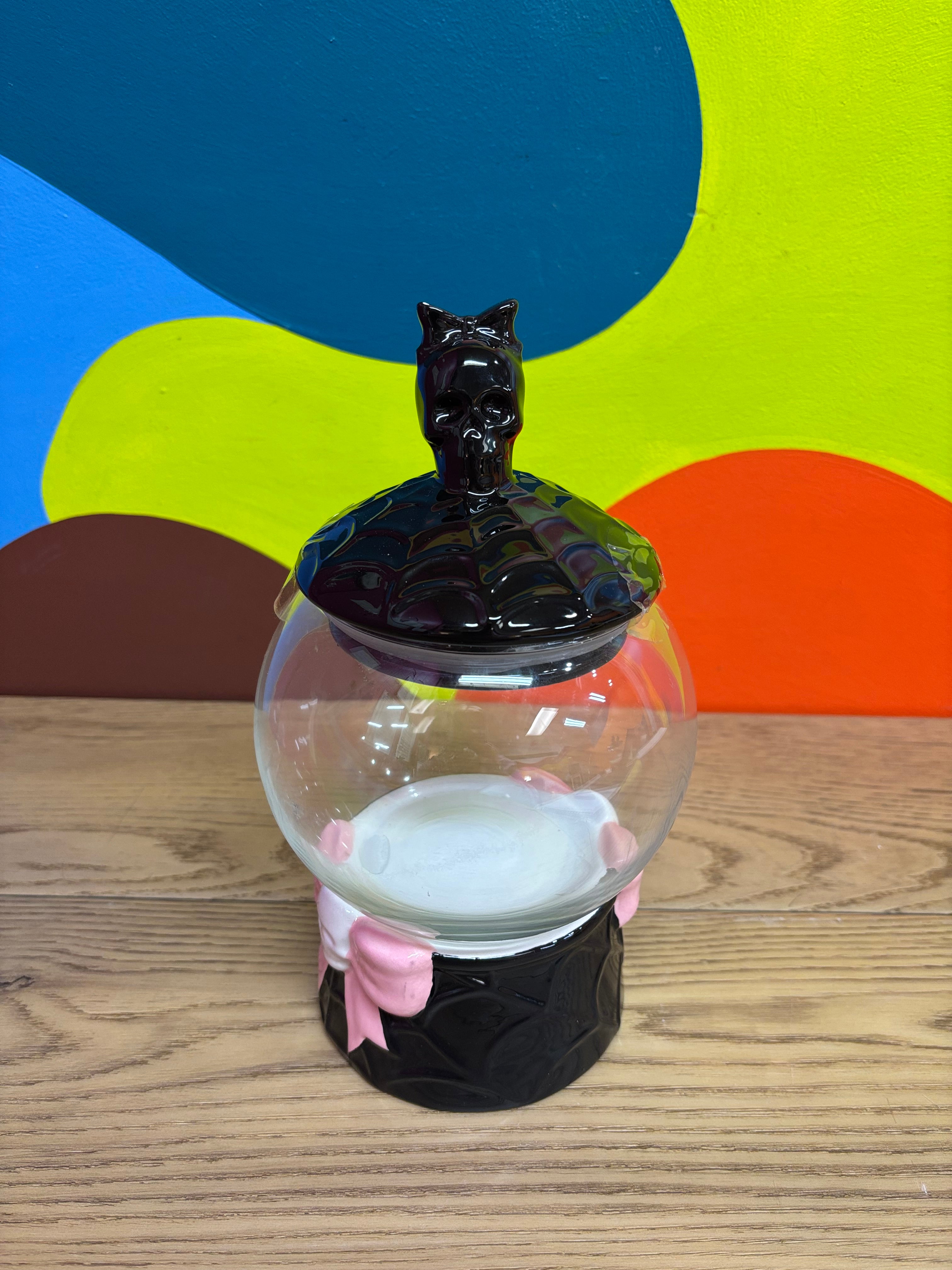 Black & Pink Skull Jar (3 available)